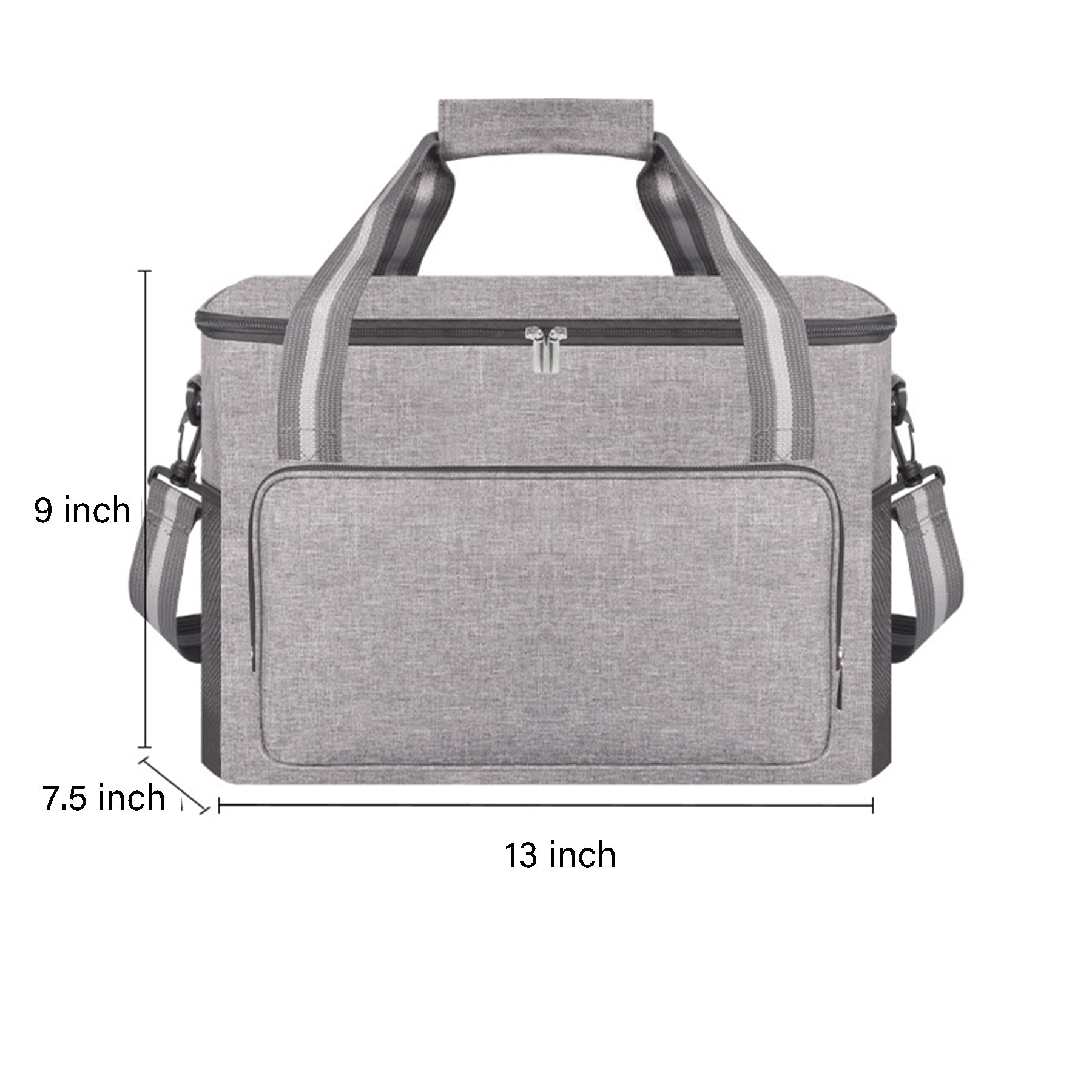 Adult Lunch Bag Black Unisex Meal Holder Oxford Cloth