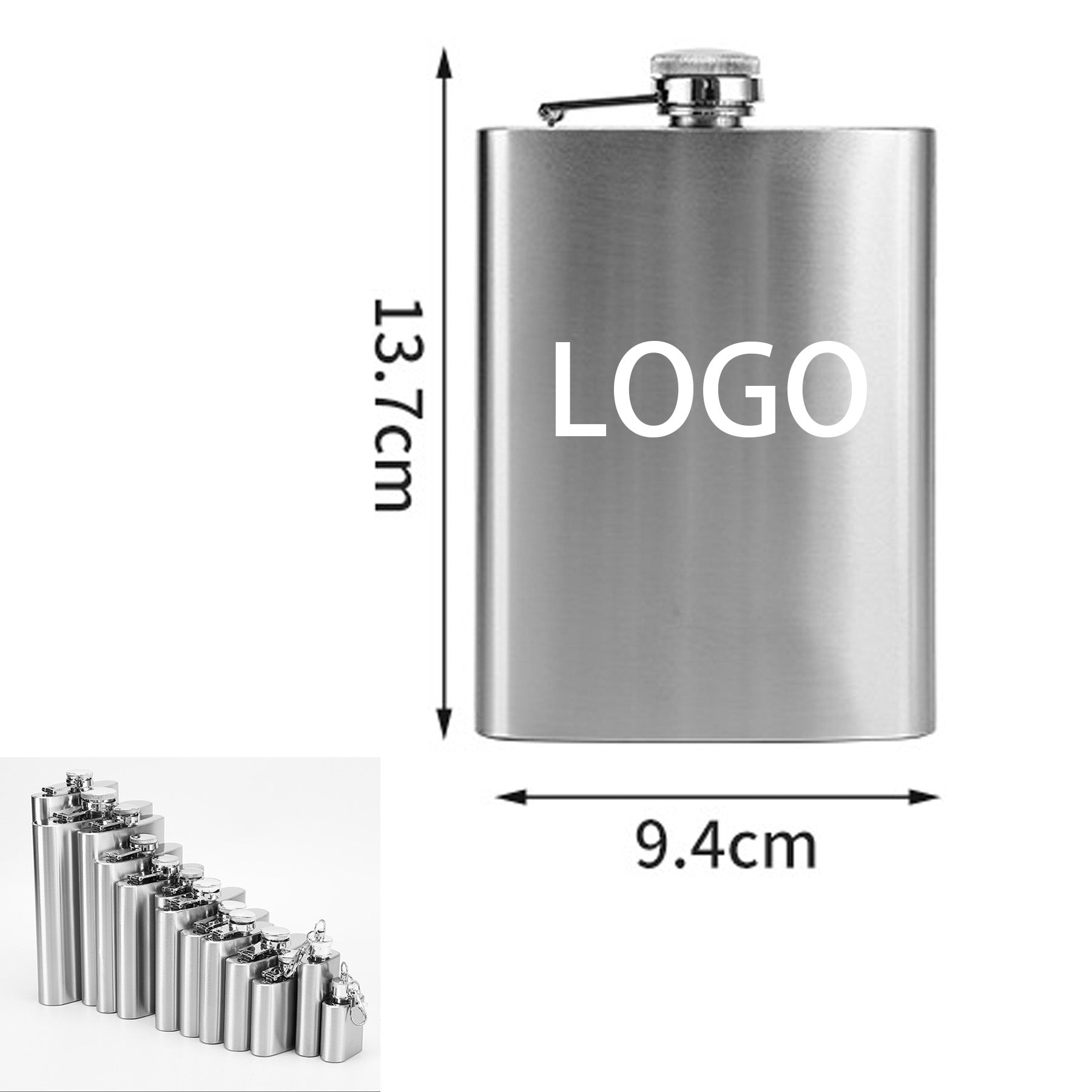 8oz 304 Stainless Steel Portable Flask