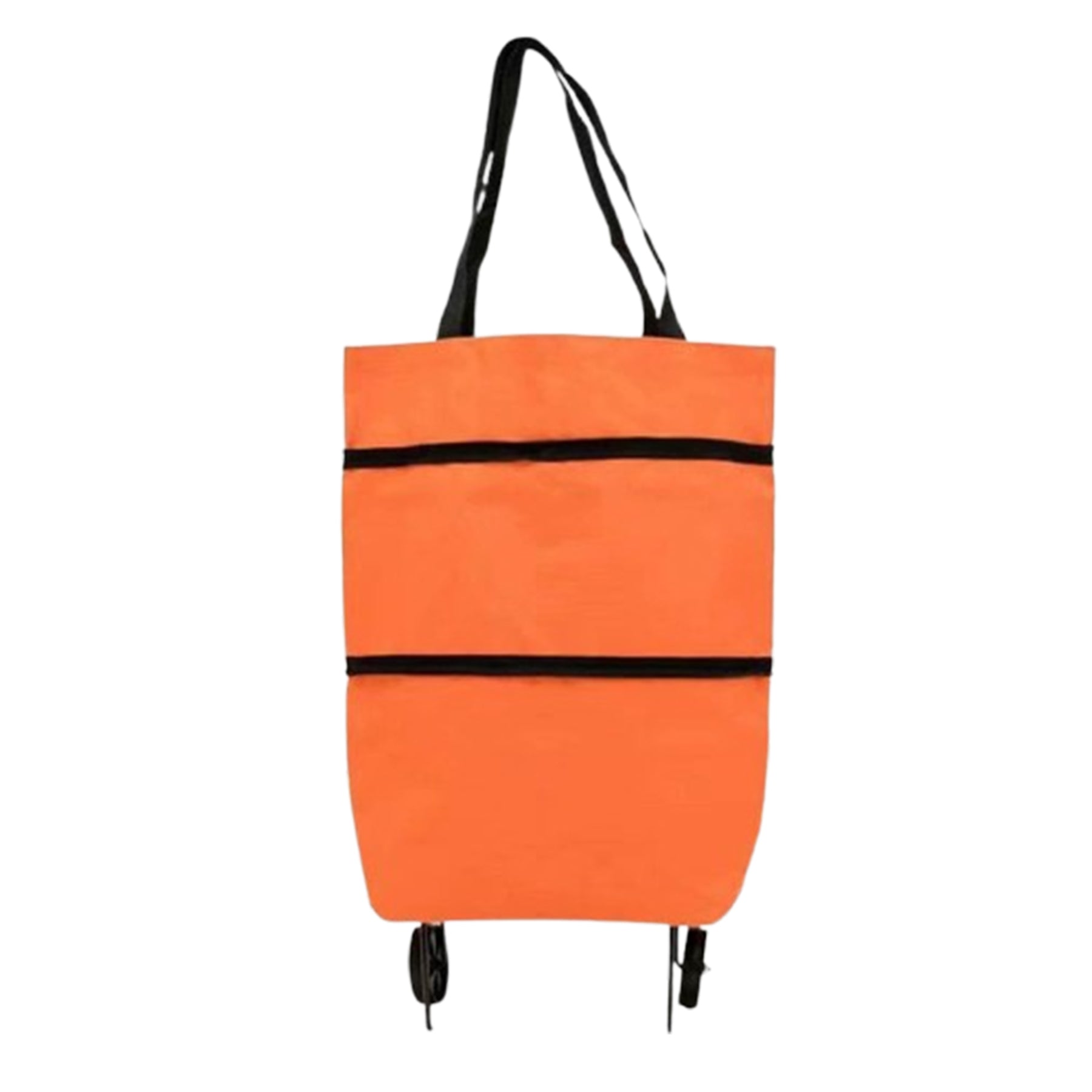 Foldable Wheeled Shopping Bag with Shoulder Strap