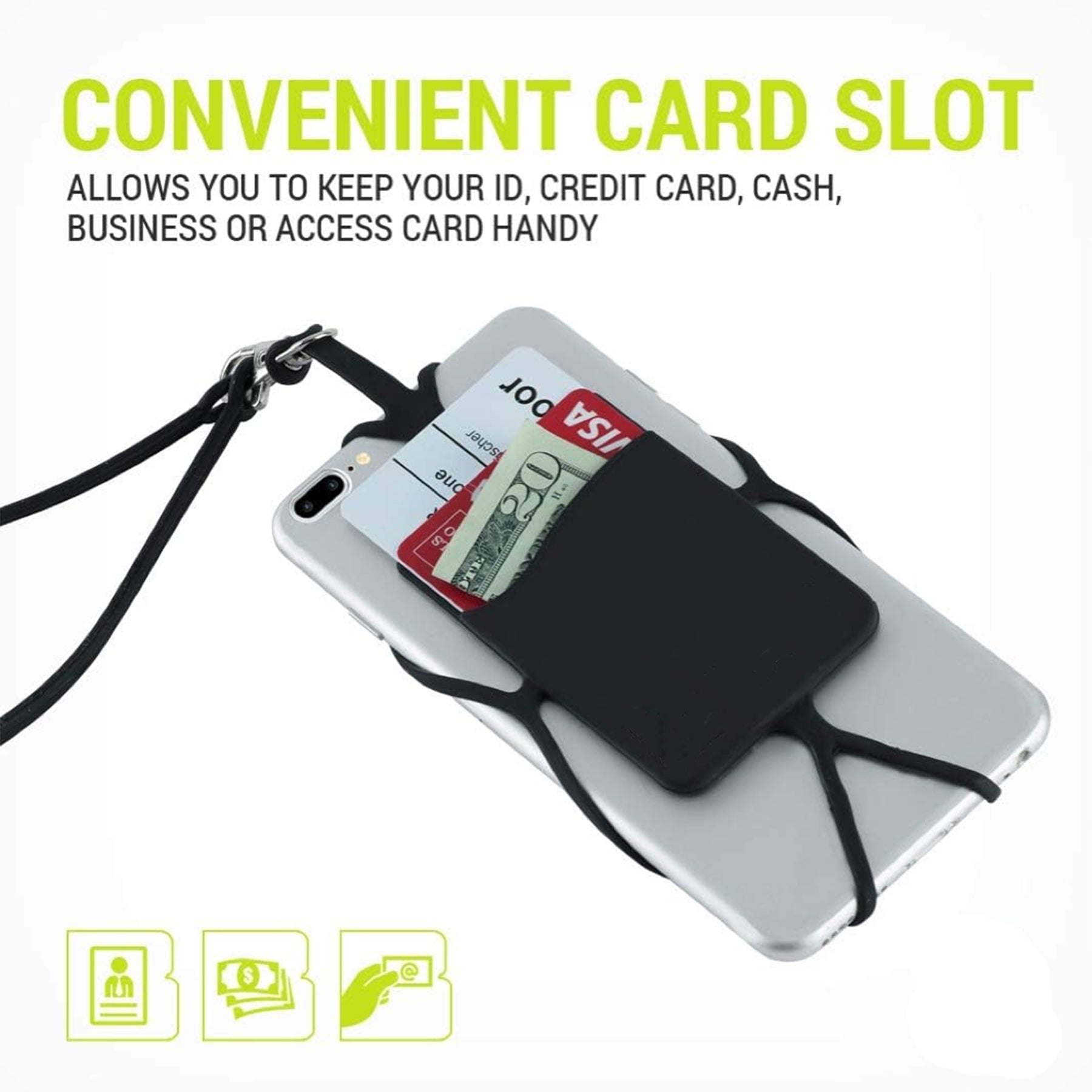 Silicone Phone Neck Wallet