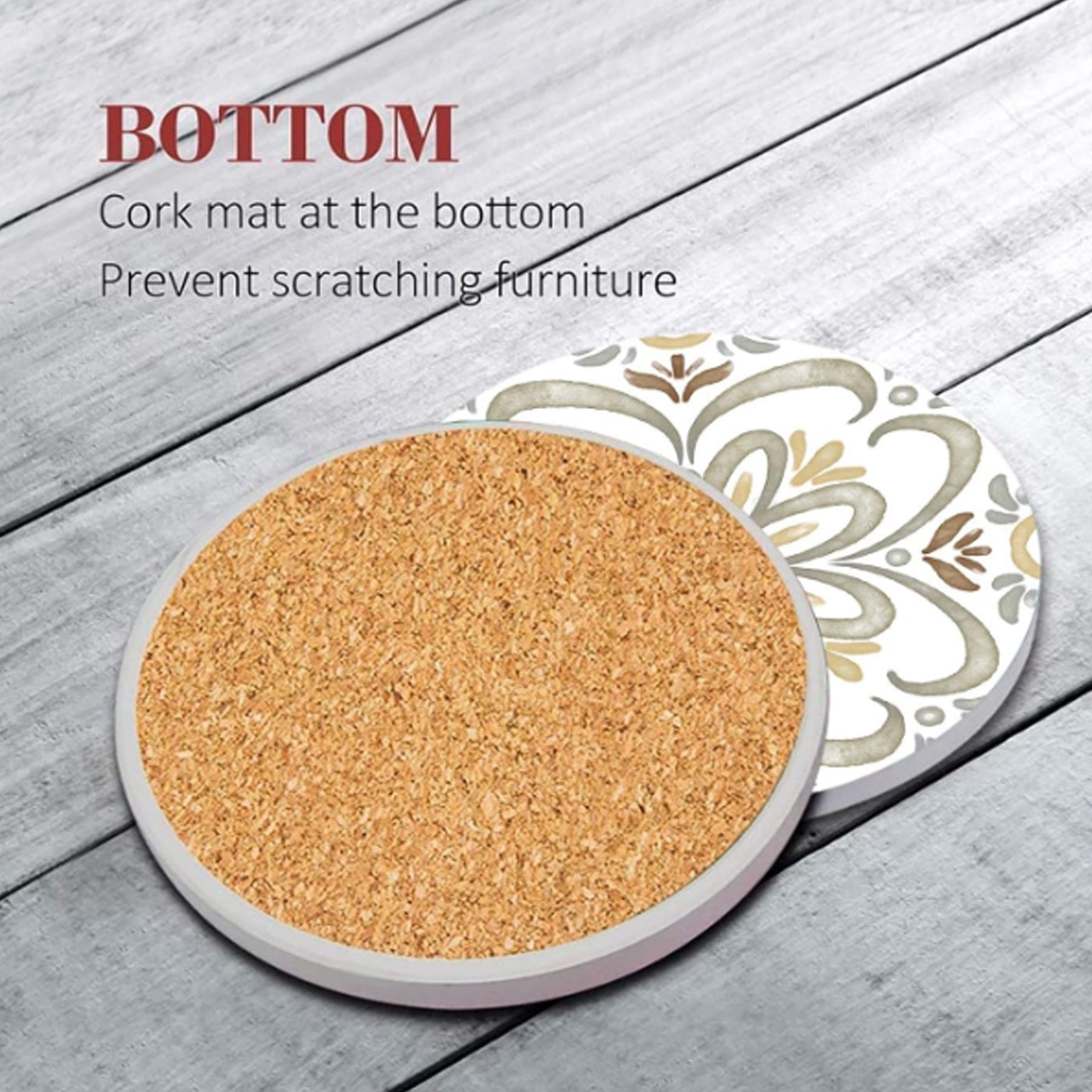 Ceramic Cork Coasters