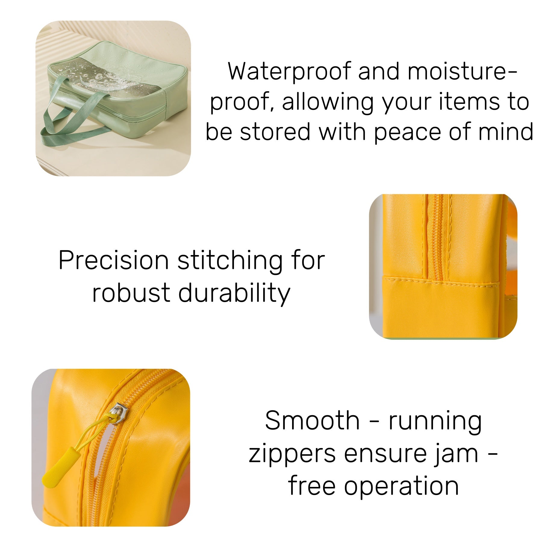Spliced Waterproof Toiletry Bag With Large Capacity