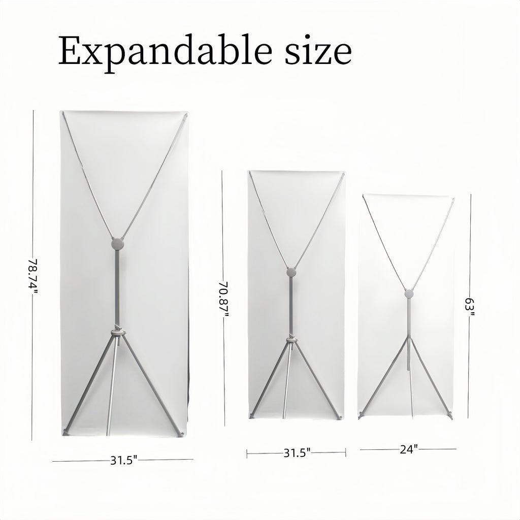Retractable American Style X Display Stand Made Of Aluminum Alloy
