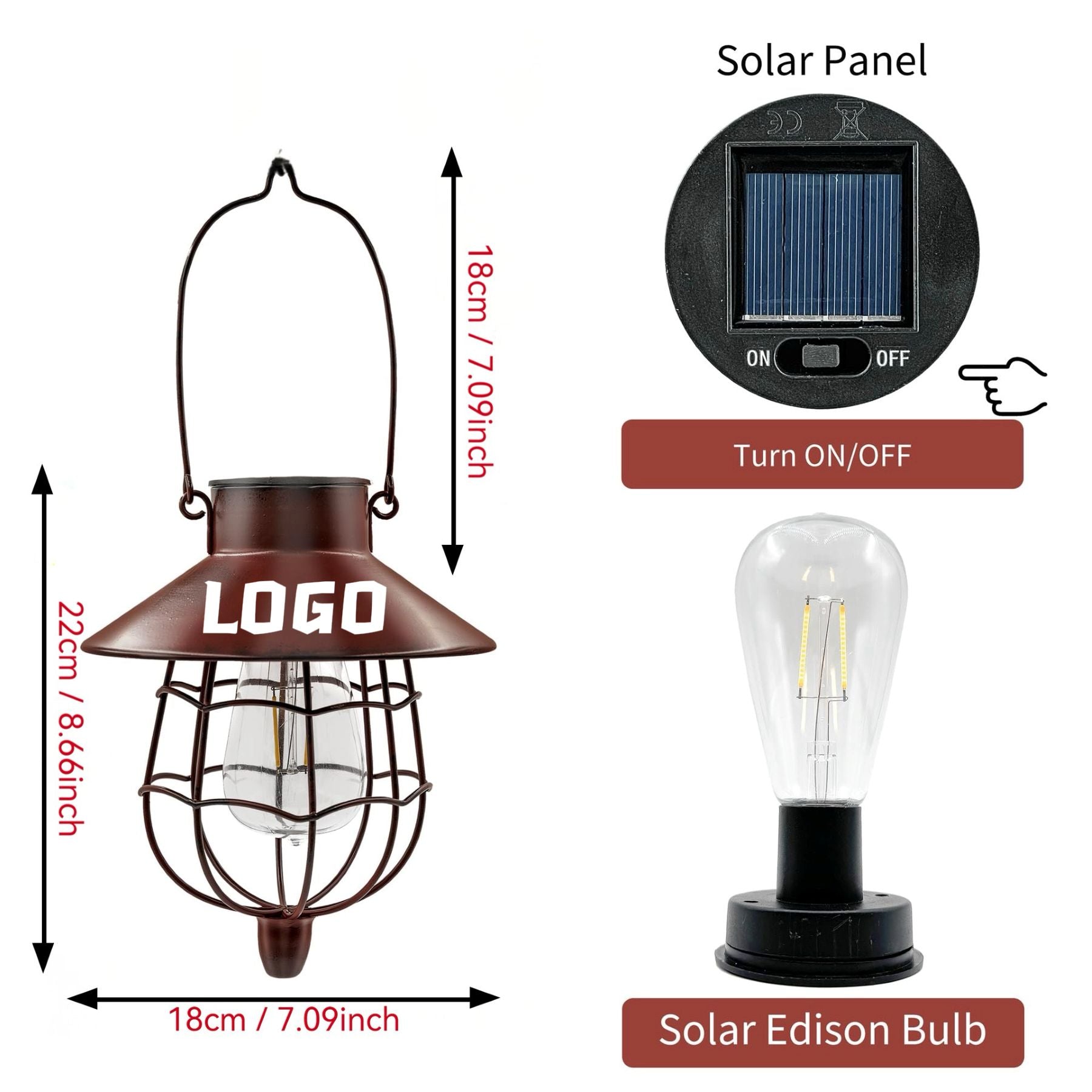 Solar-powered Outdoor Chandelier