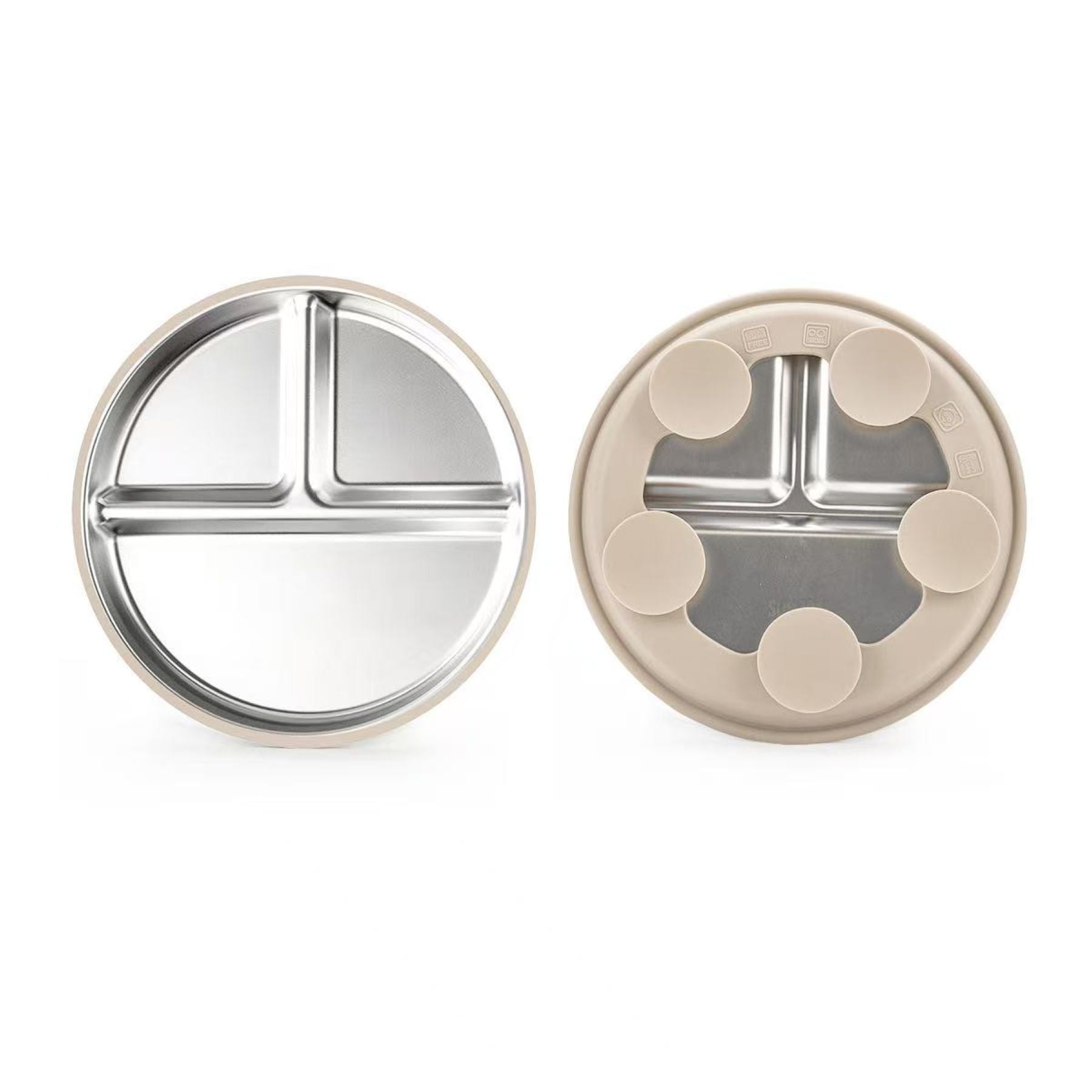 Children's Stainless Steel Baby Food Plates