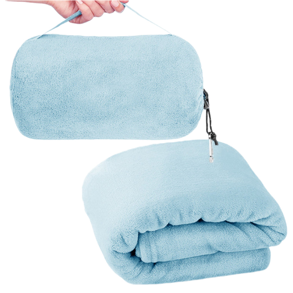 2-in-1 Flannel Travel Blanket