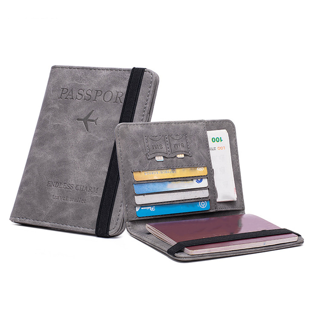 Pu Leather Passport Holder Cover Wallet