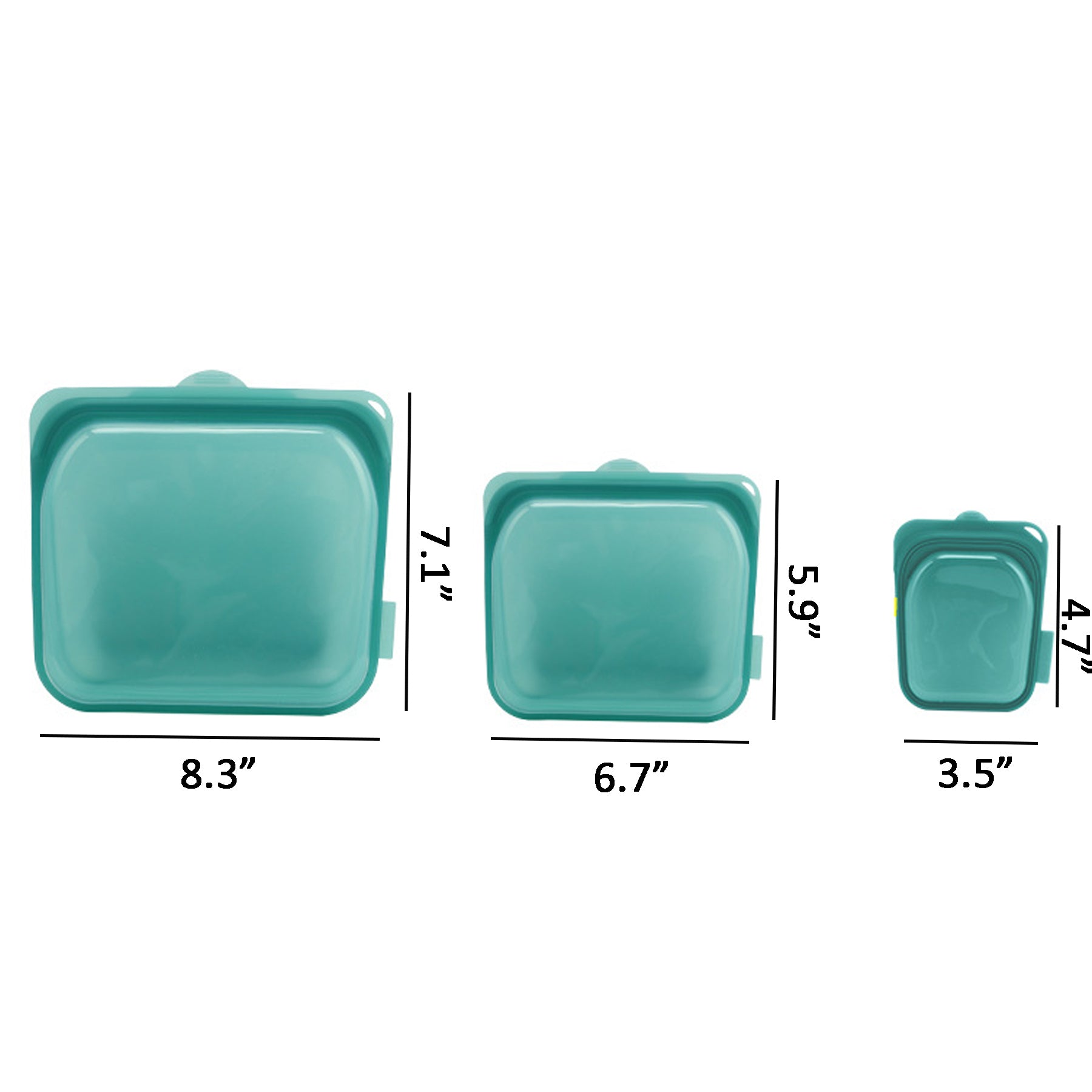 Reusable Silicone Storage Bag Set Of 3