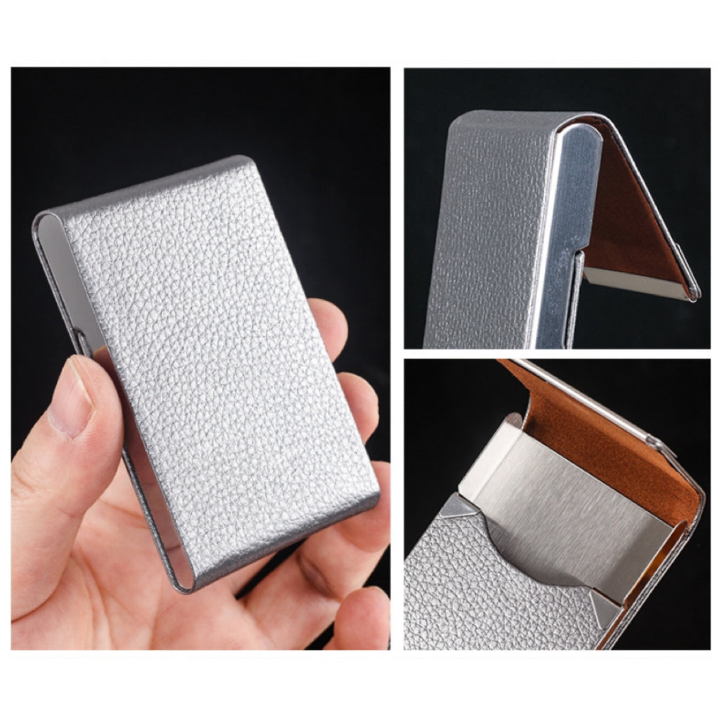 Stainless Steel Leather Cigarette Case