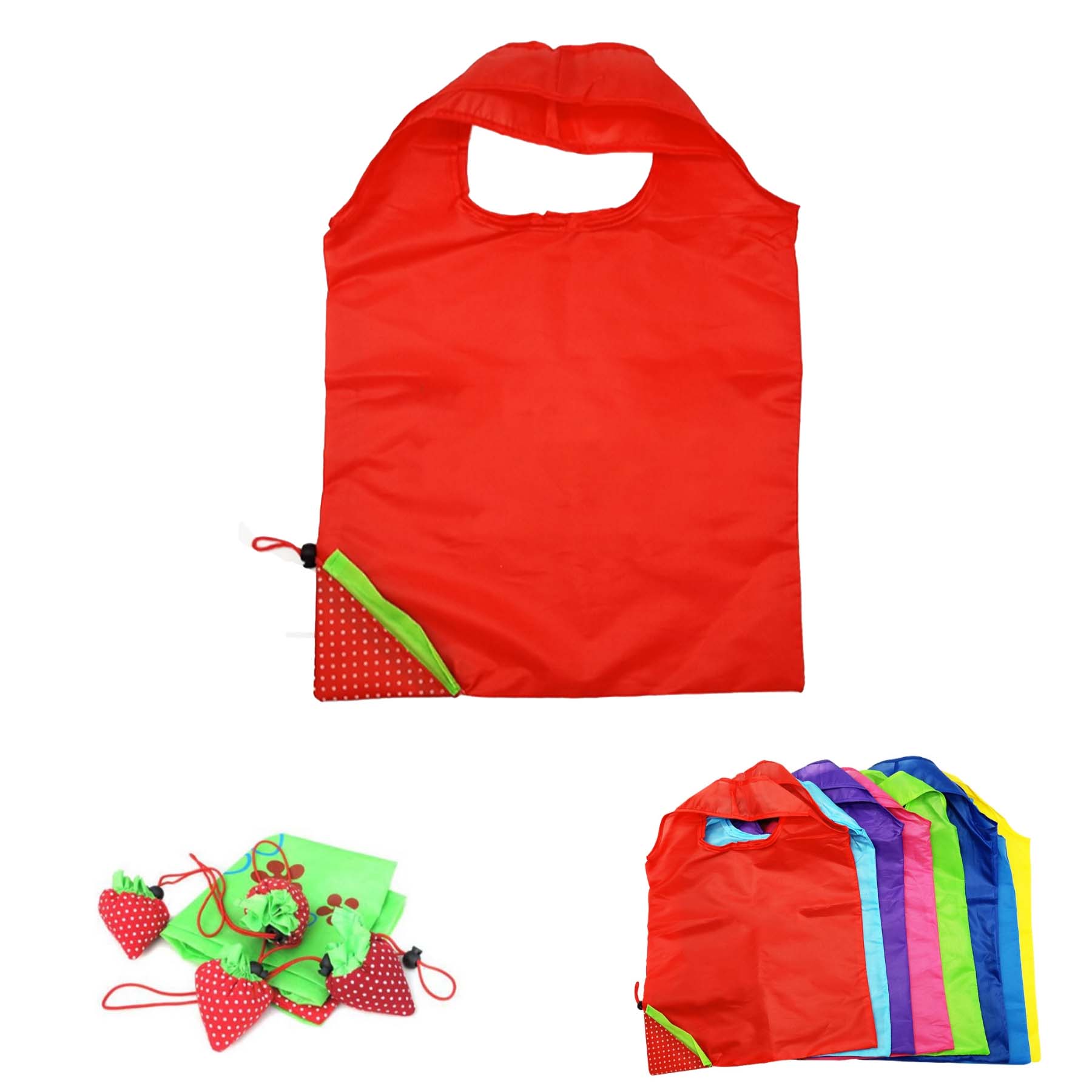 Folding Strawberry Tote Bag