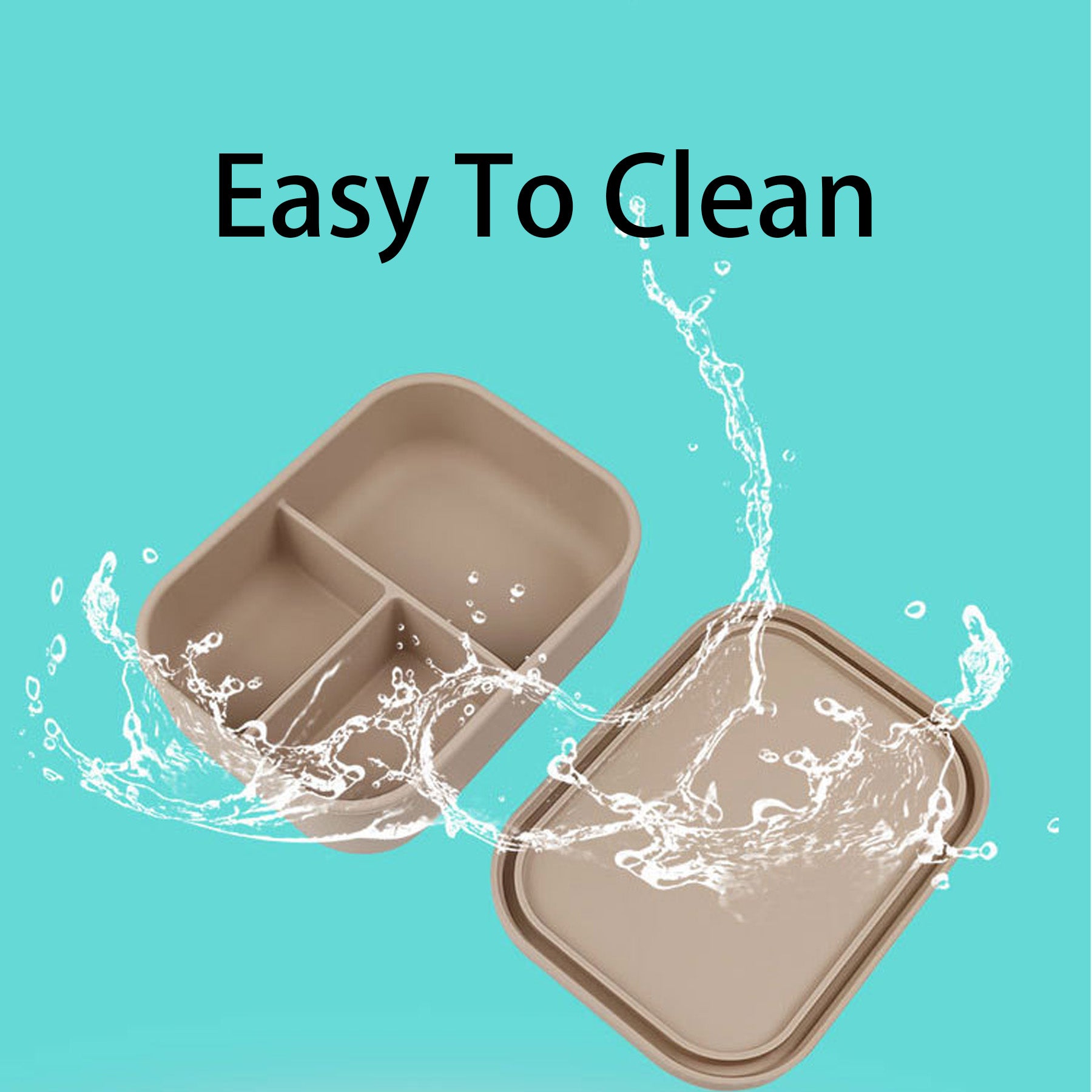 3 Compartments Silicone Lunchbox