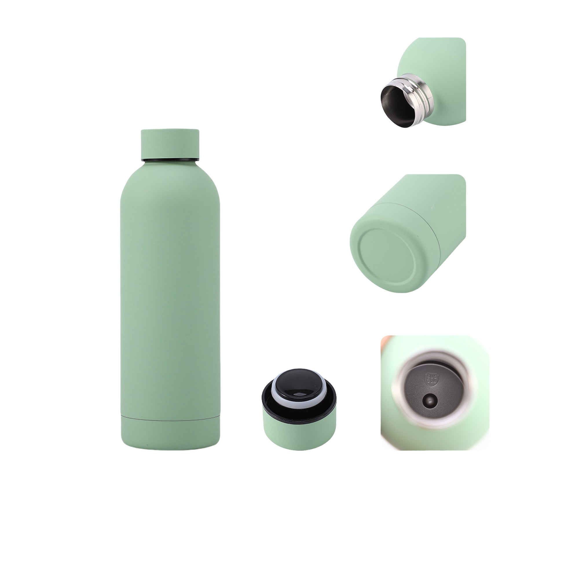 304 Stainless Steel 500ml Slim-Mouth Insulated Water Bottle
