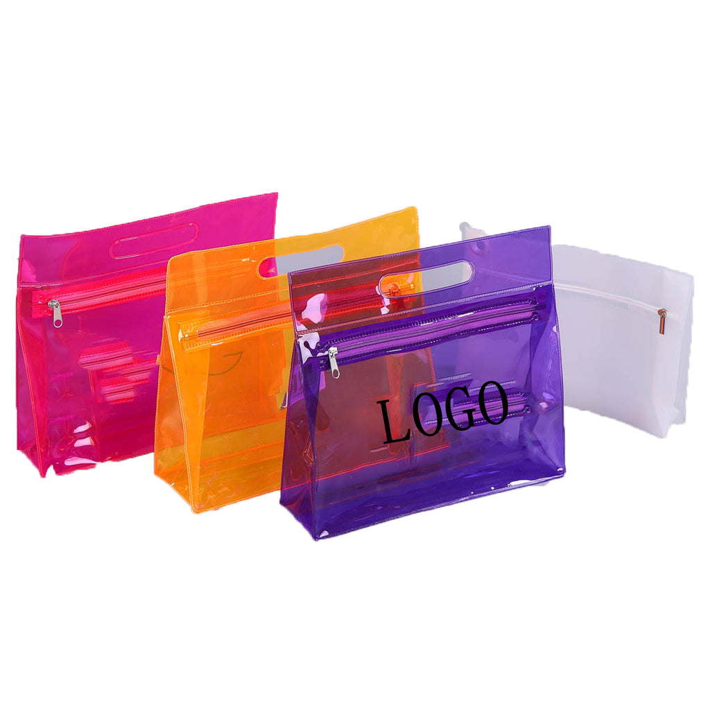 Pvc Clear Zippered Tote Handbag
