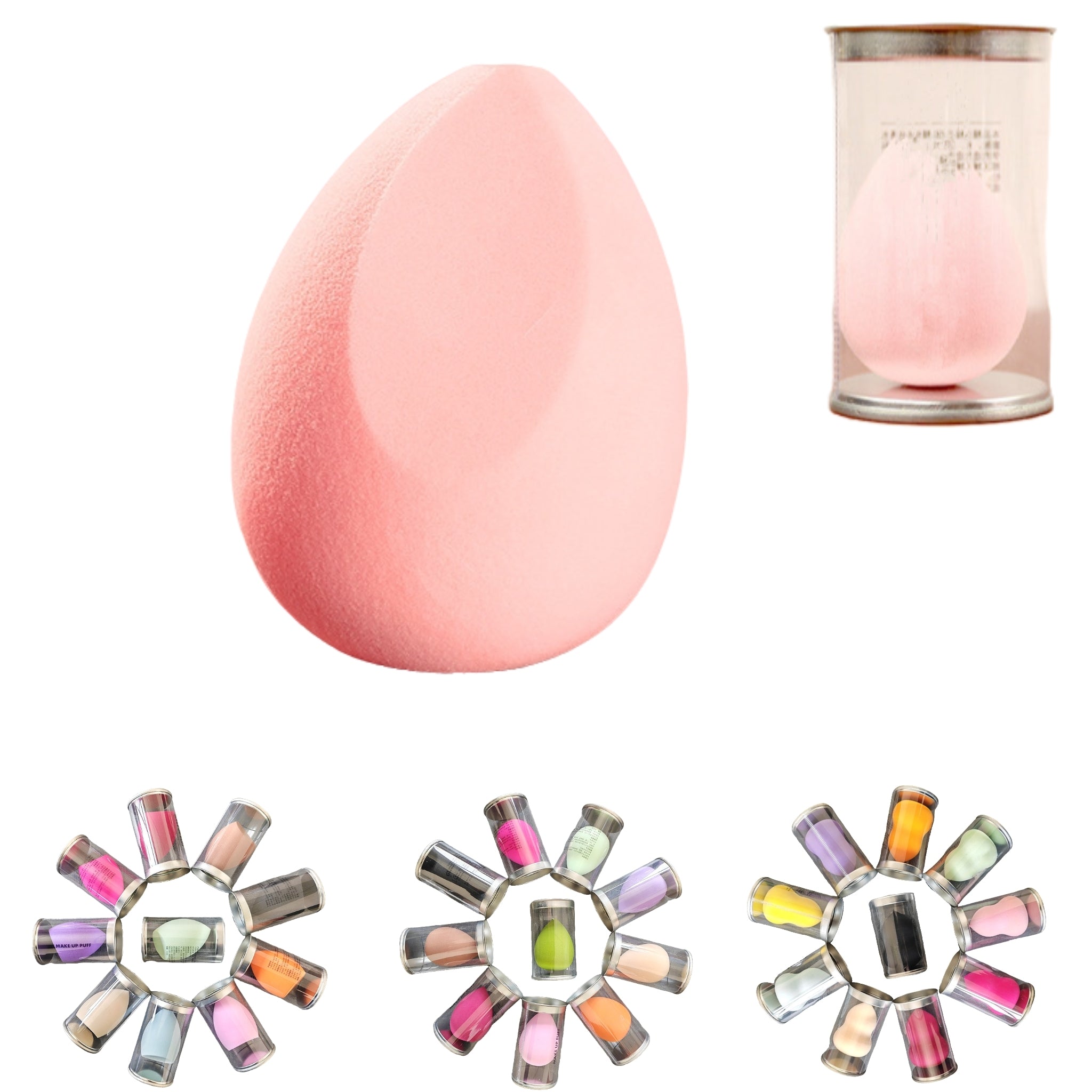 Non Absorbent Beauty Sponge Set Multi Shape Wet Dry Use