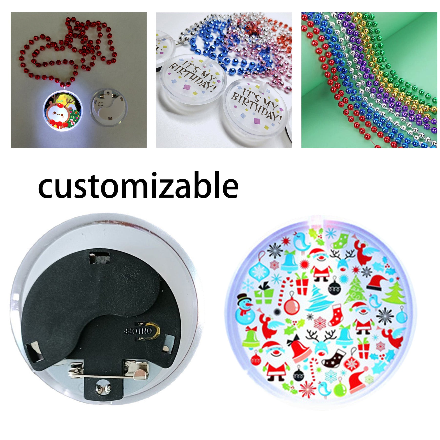 Led Party Luminous Necklace Pendant