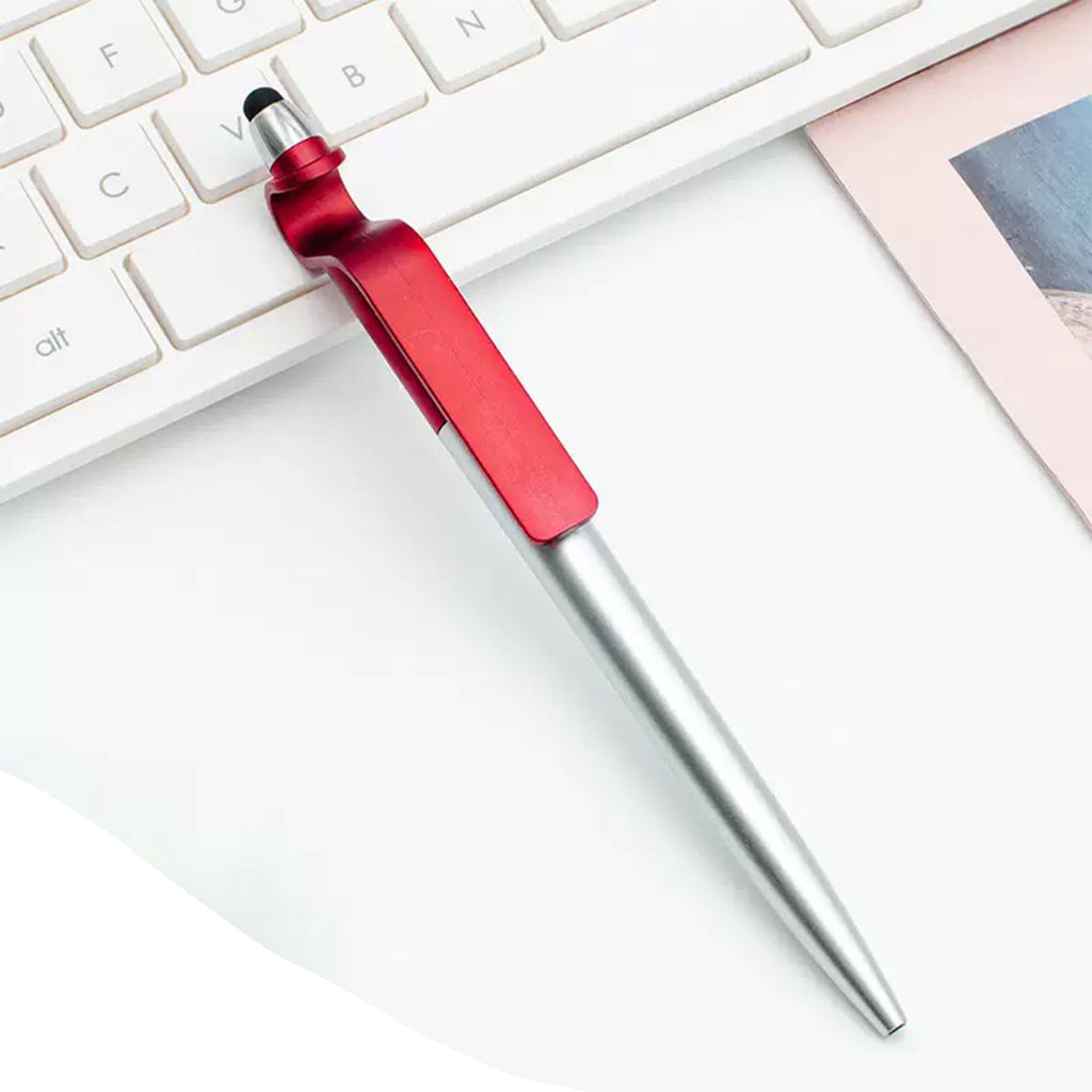 Plastic Rotary Function Pen With Phone Holder and Stylus