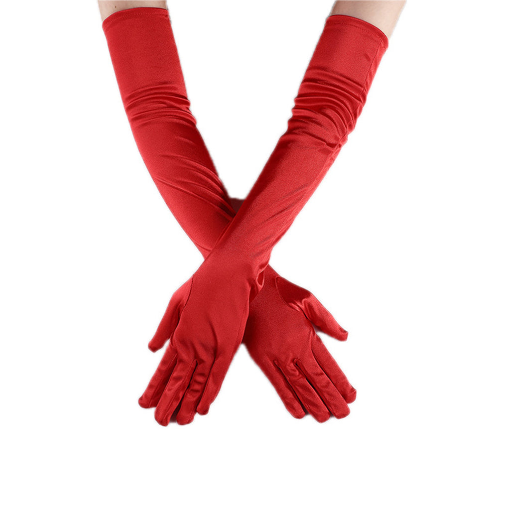 Bridal Dance Long Satin Elbow-Length Gloves