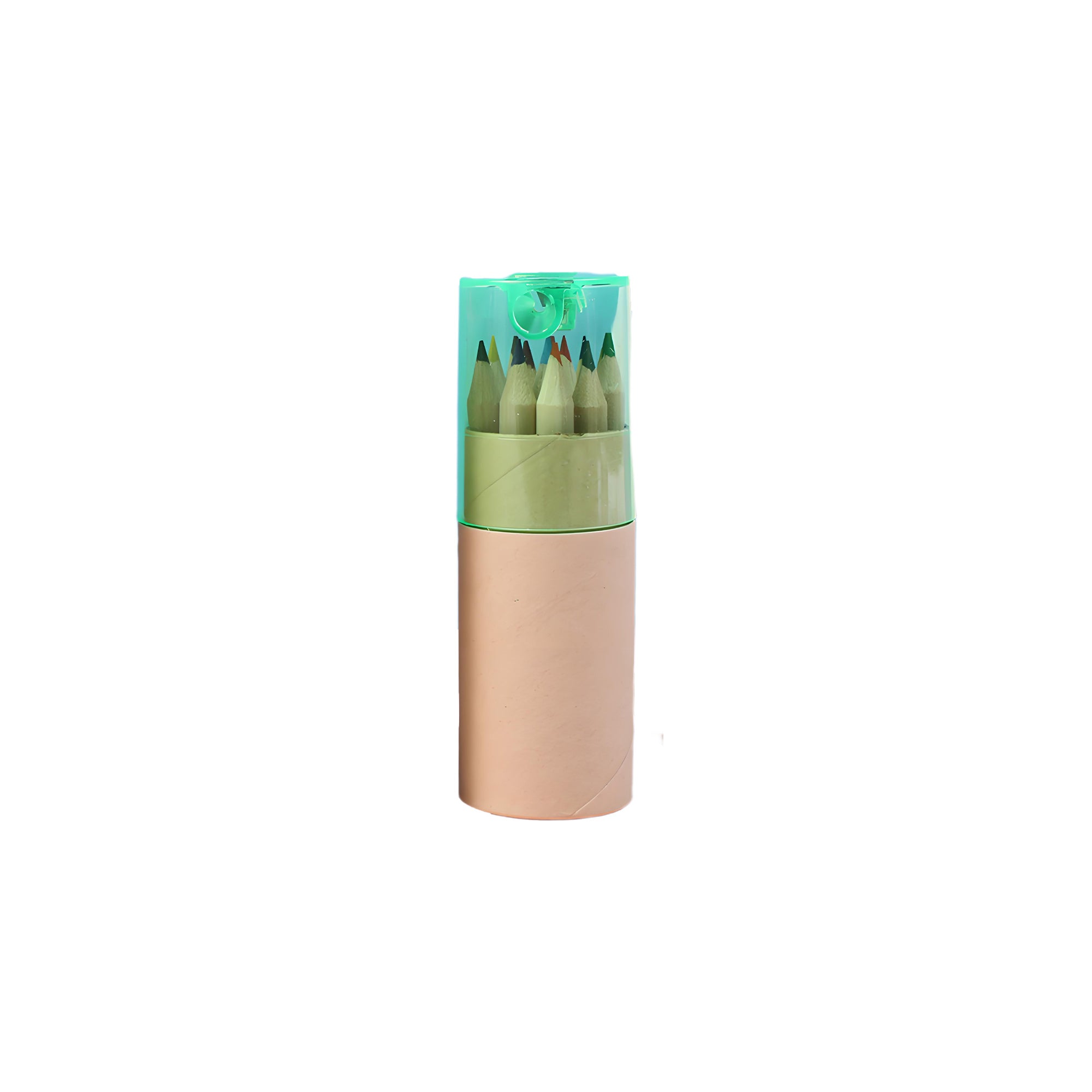 12-Color Colored Pencils Wooden Barrels in Bucket Packaging