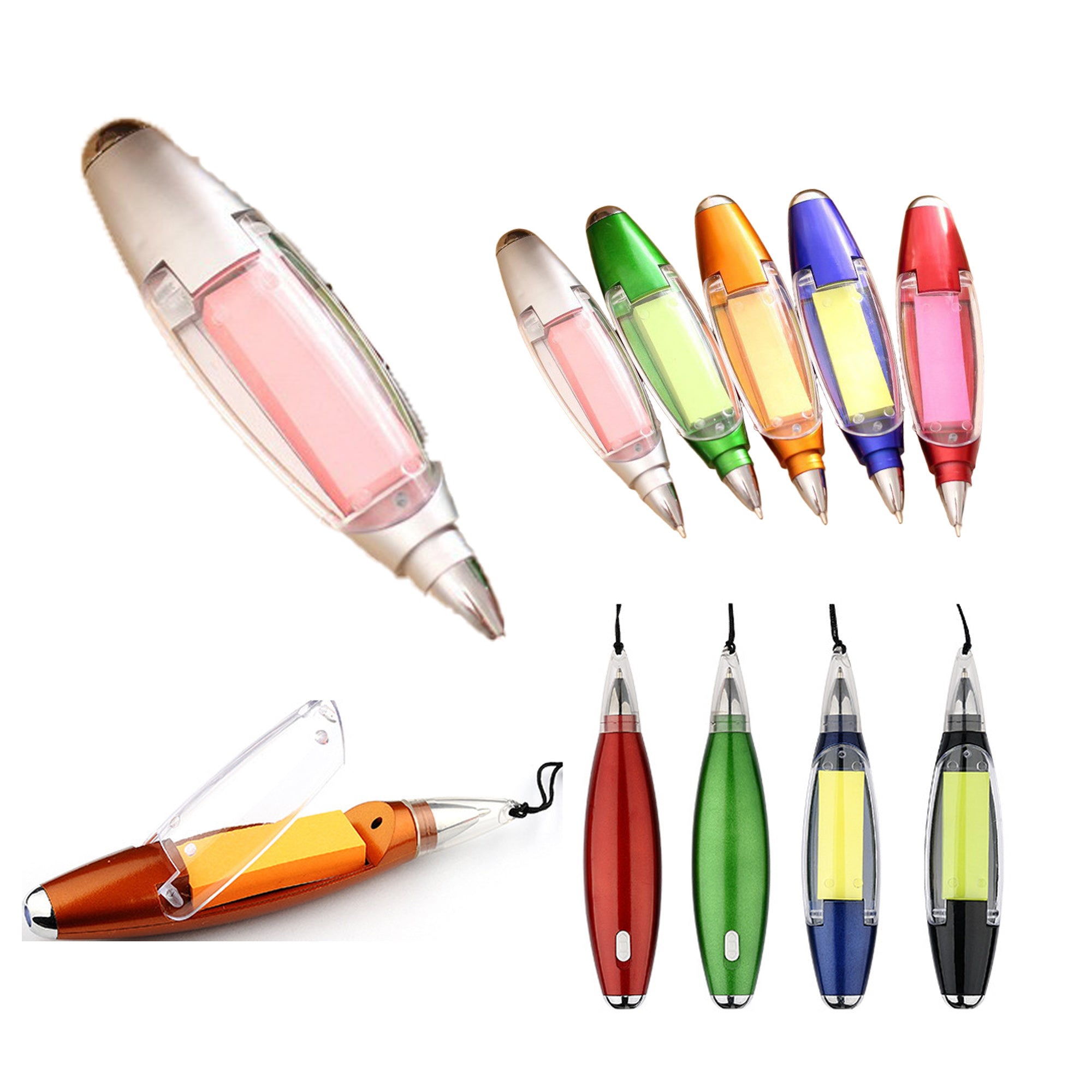 3-in-1 Multi-Function Note Light Lanyard Ballpoint Pen