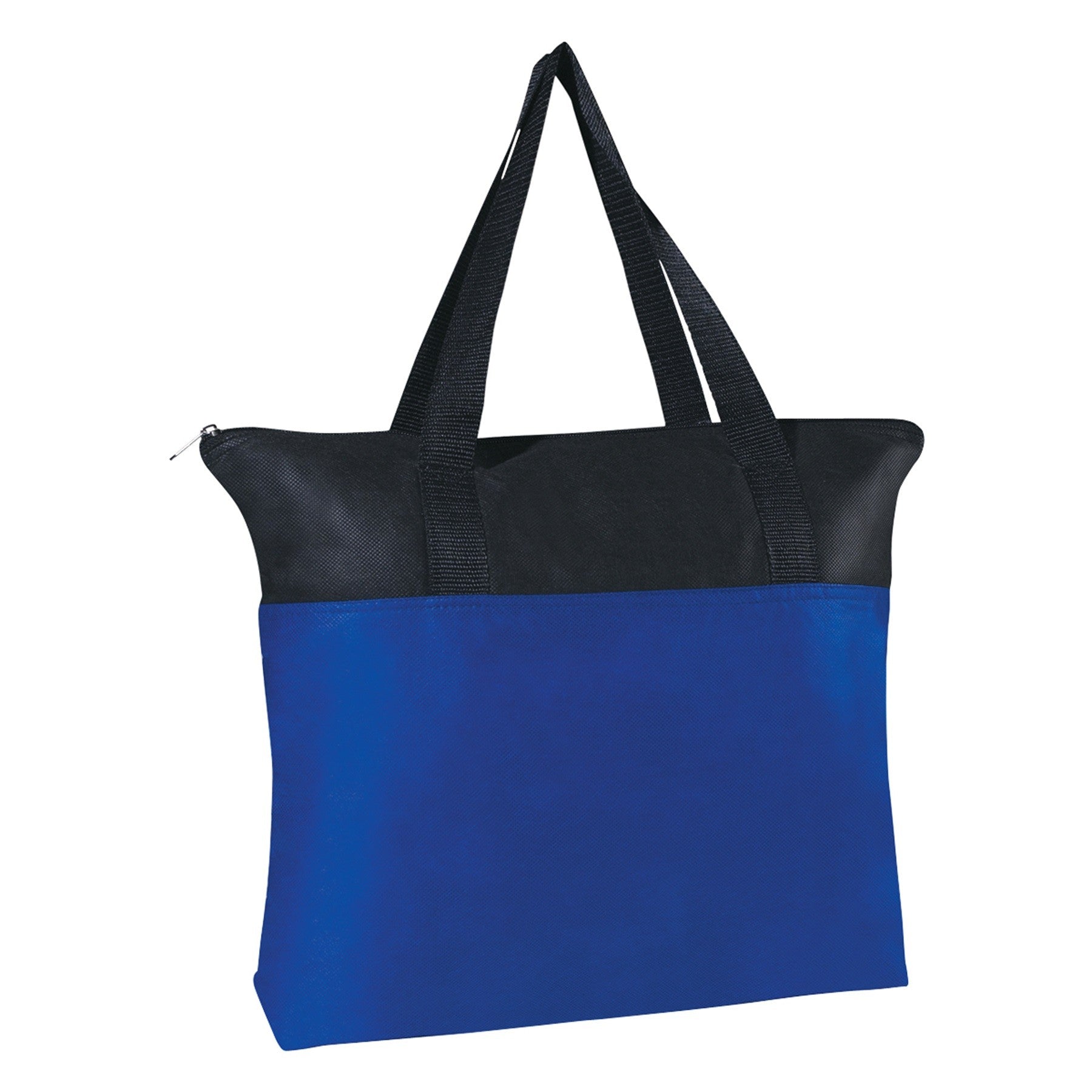 Custom Two-Tone Non-Woven Zippered Tote Bags