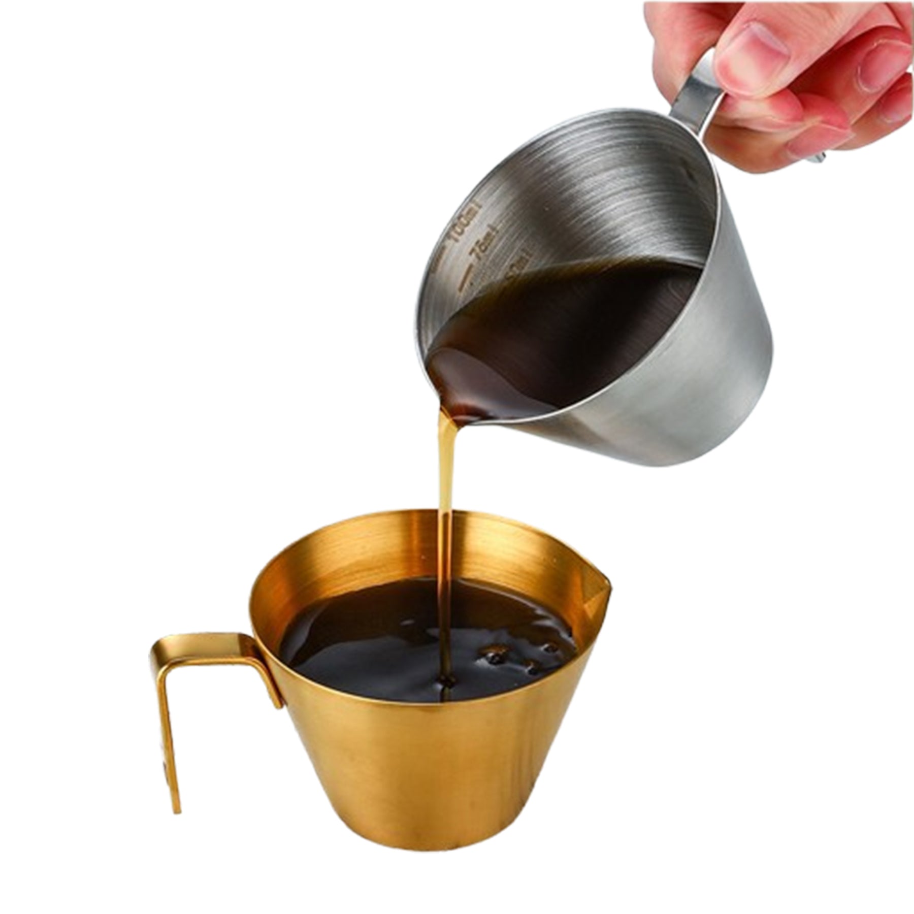 Stainless Steel Coffee Extraction Cup With Scale