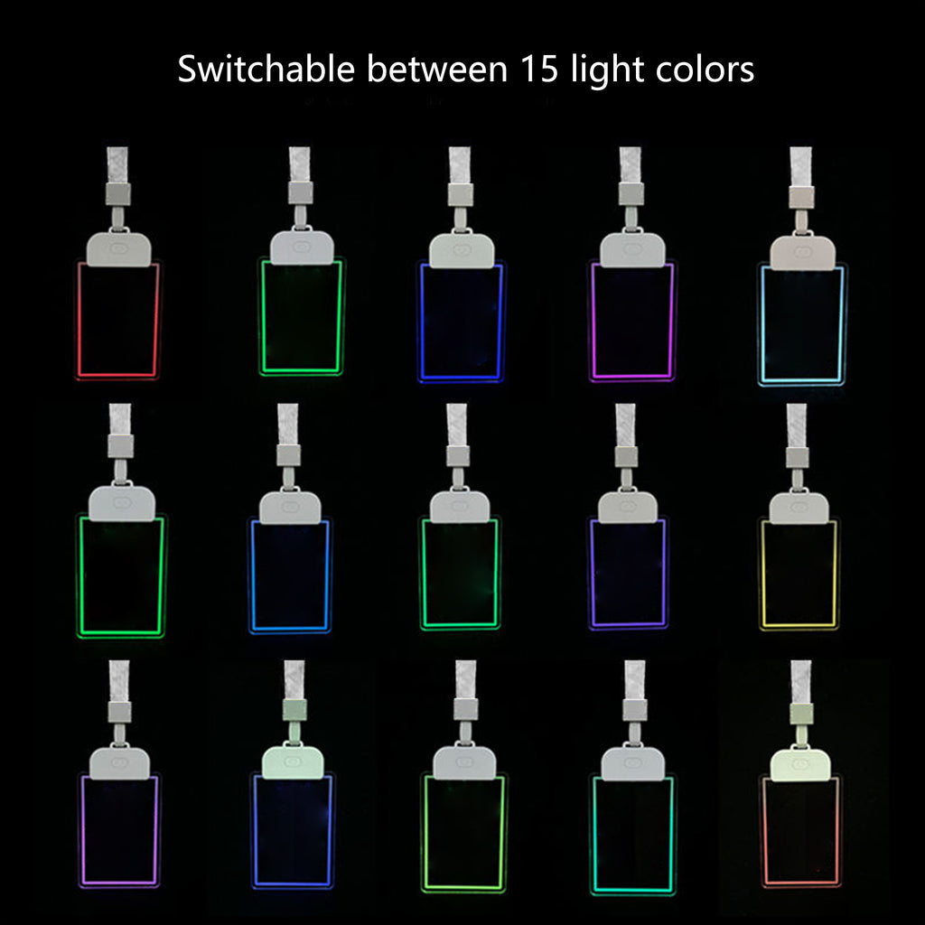 Luminous Acrylic Led Light Up Name Tag For Exhibition Events