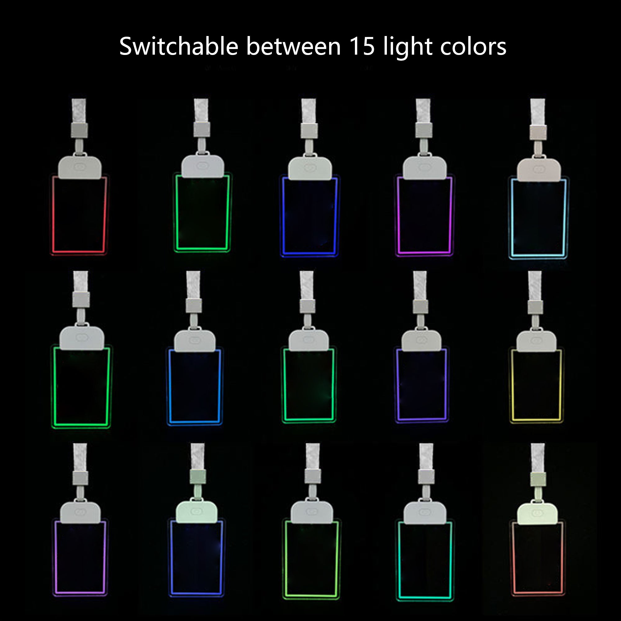 Luminous Acrylic Led Light Up Name Tag For Exhibition Events
