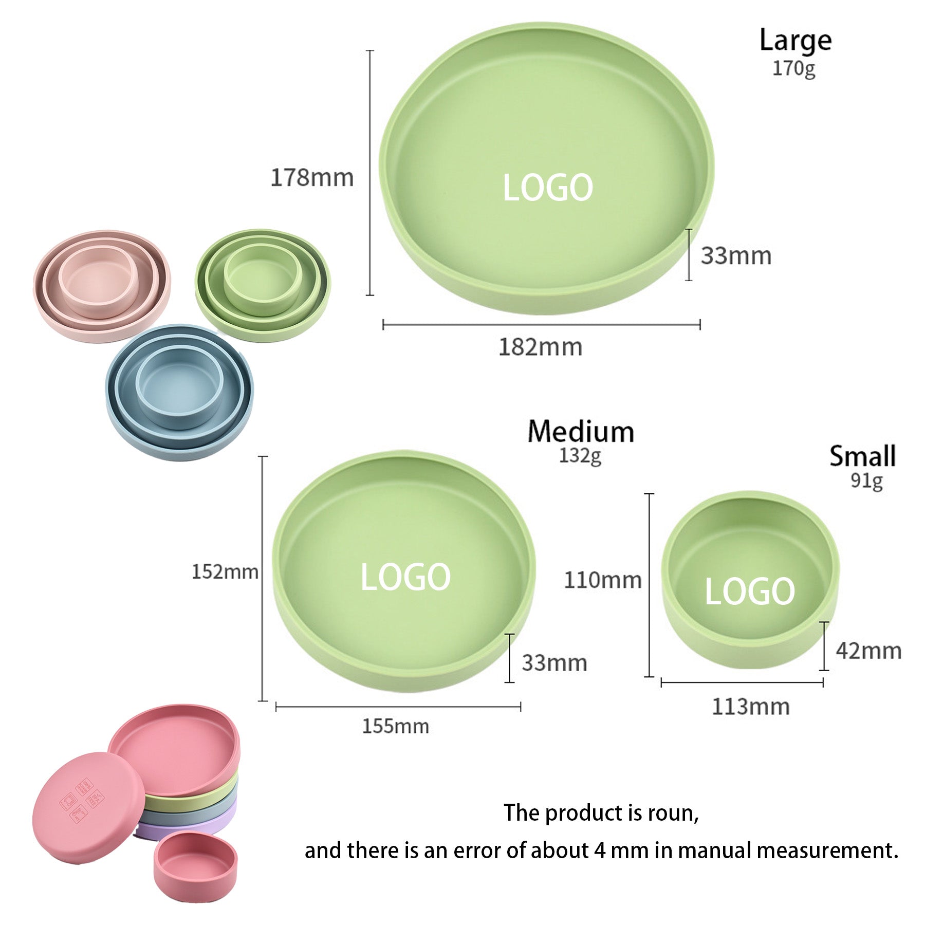 Silicone Snack Plate Set