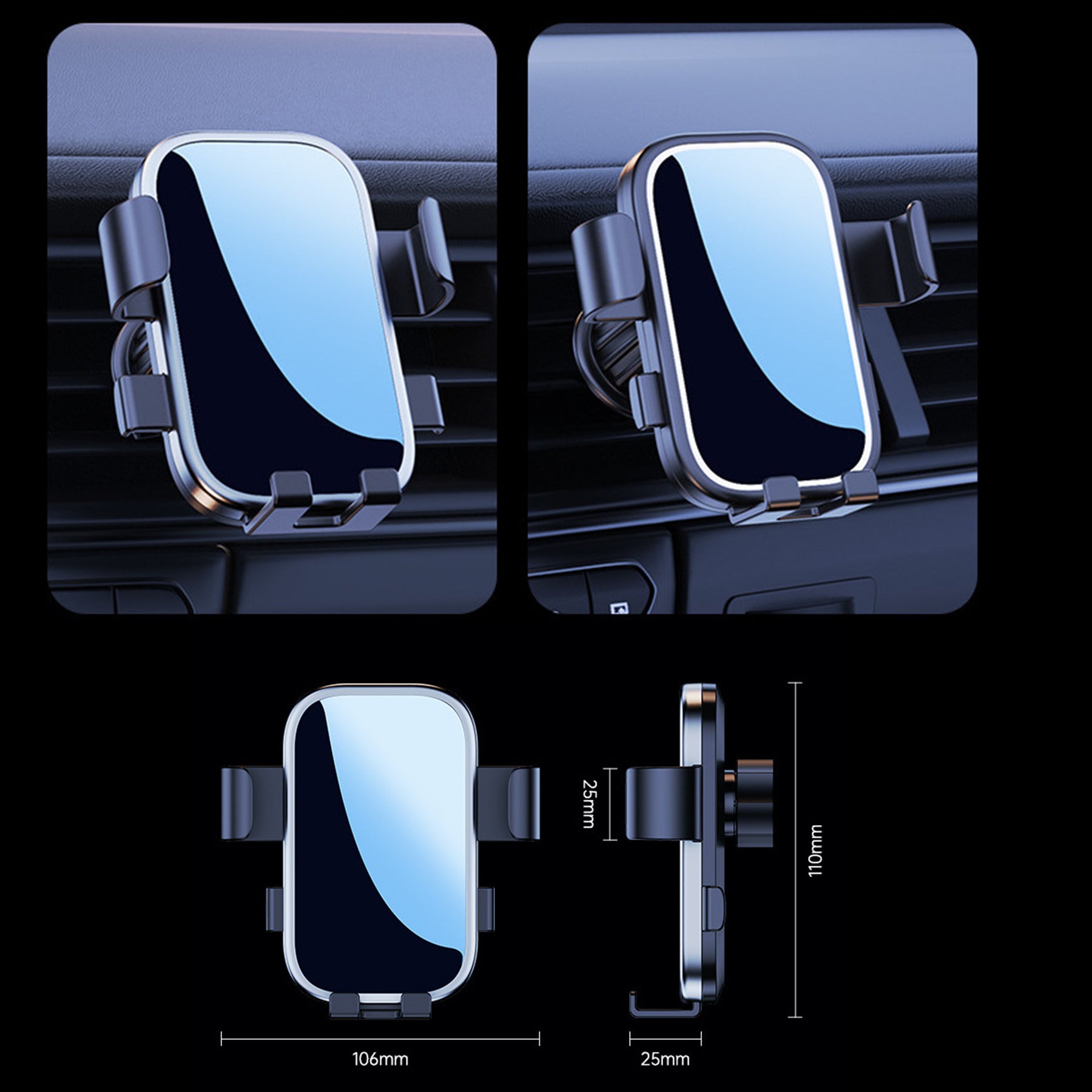 Mirror Car Air Vent Stand Phone Holder
