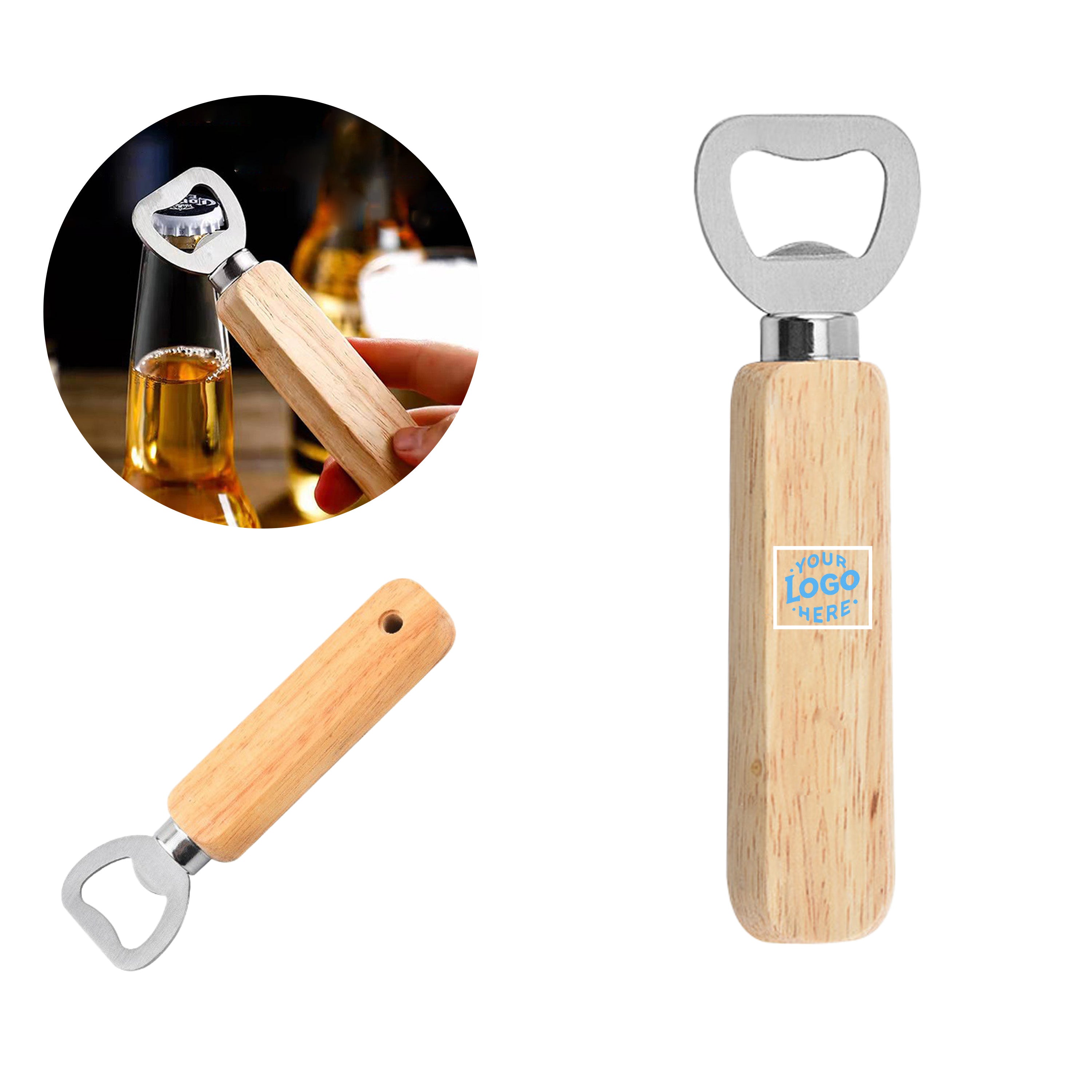 Wooden Handle Bottle Opener