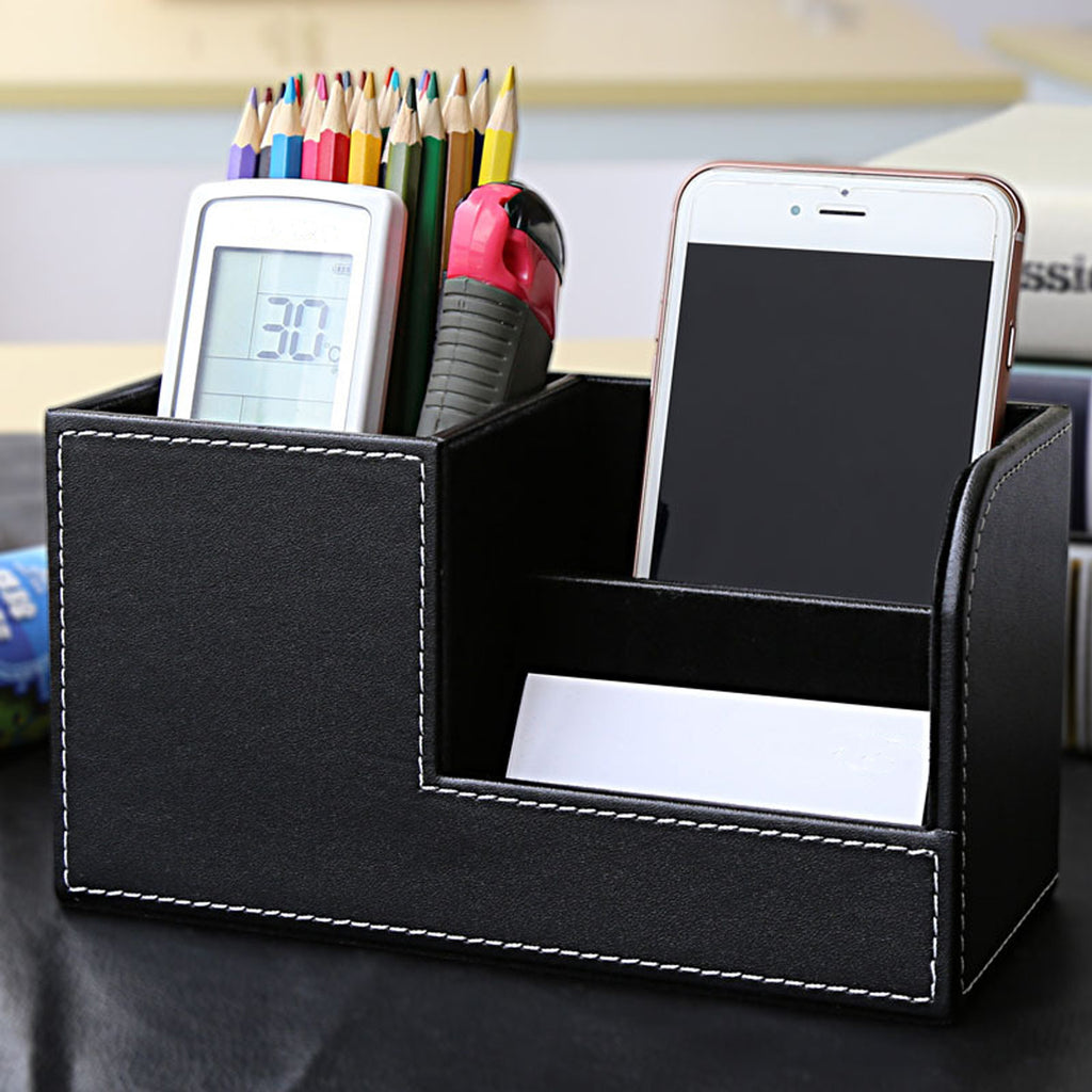 Multifunctional Leather Office Storage Box