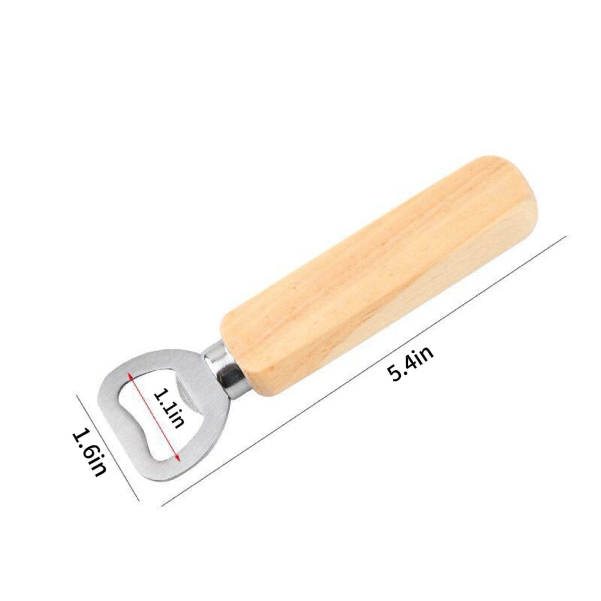 Wooden Handle Stainless Steel Bottle Opener