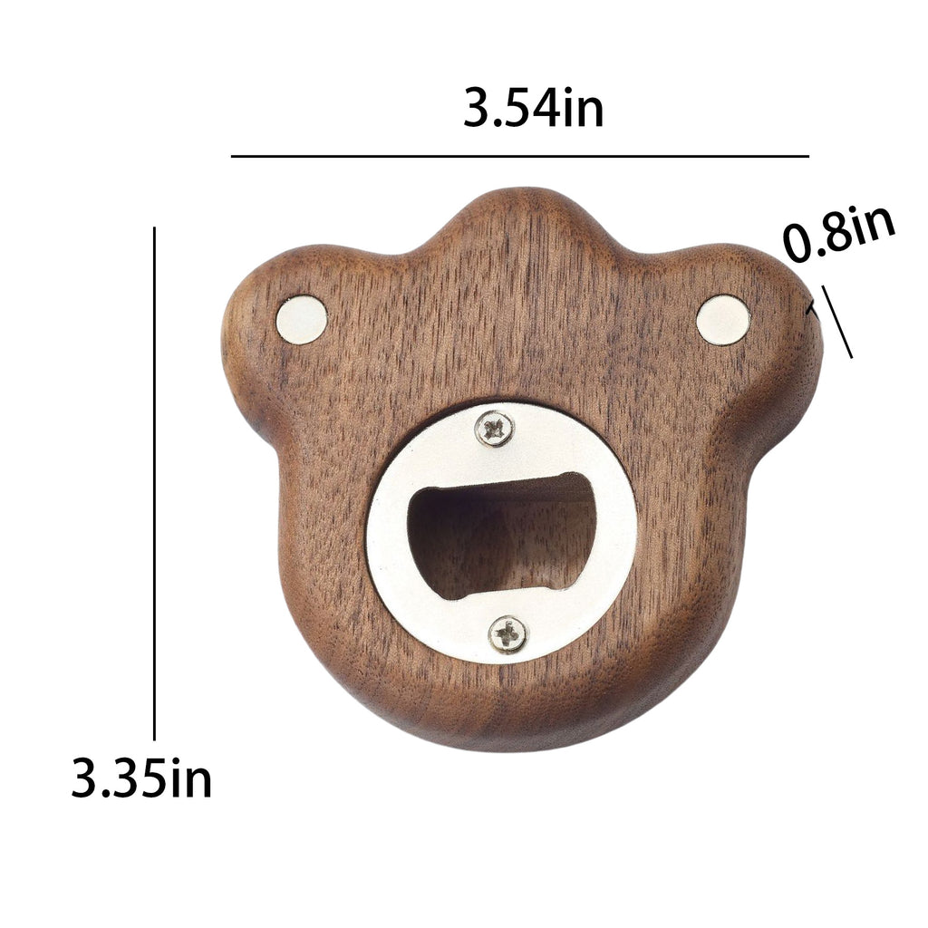 Walnut Wood Cat Paw Beer Opener