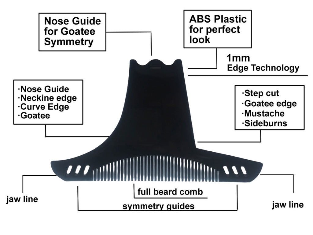 Six In One Beard Styling Template Comb