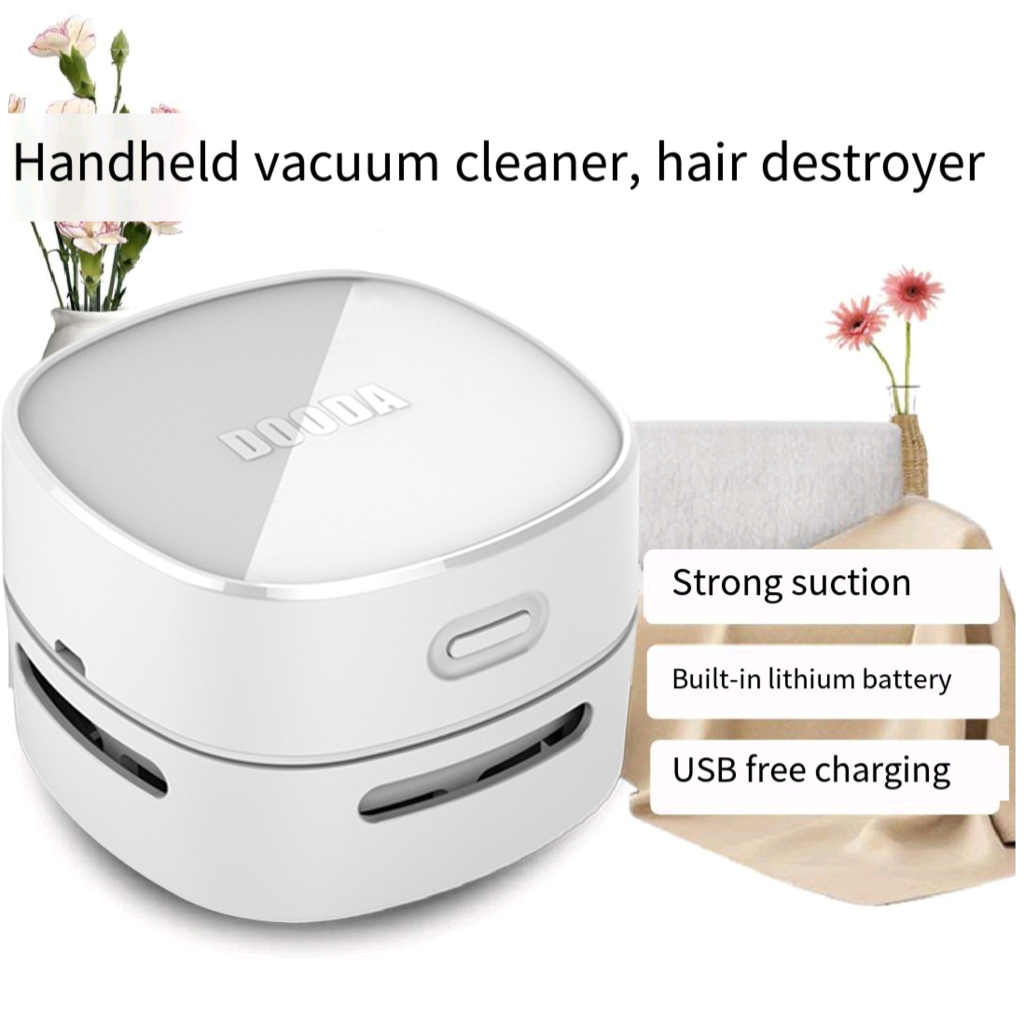 Handheld Cordless Mini Vacuum Strong USB Desk Car Cleaner