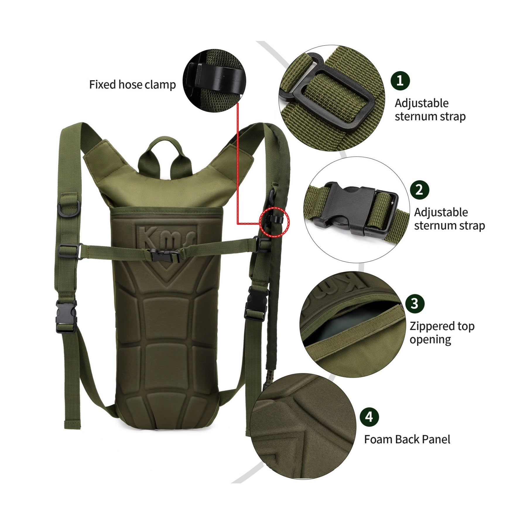 Lightweight Hydration Backpack With 3 Liter Water Bladder