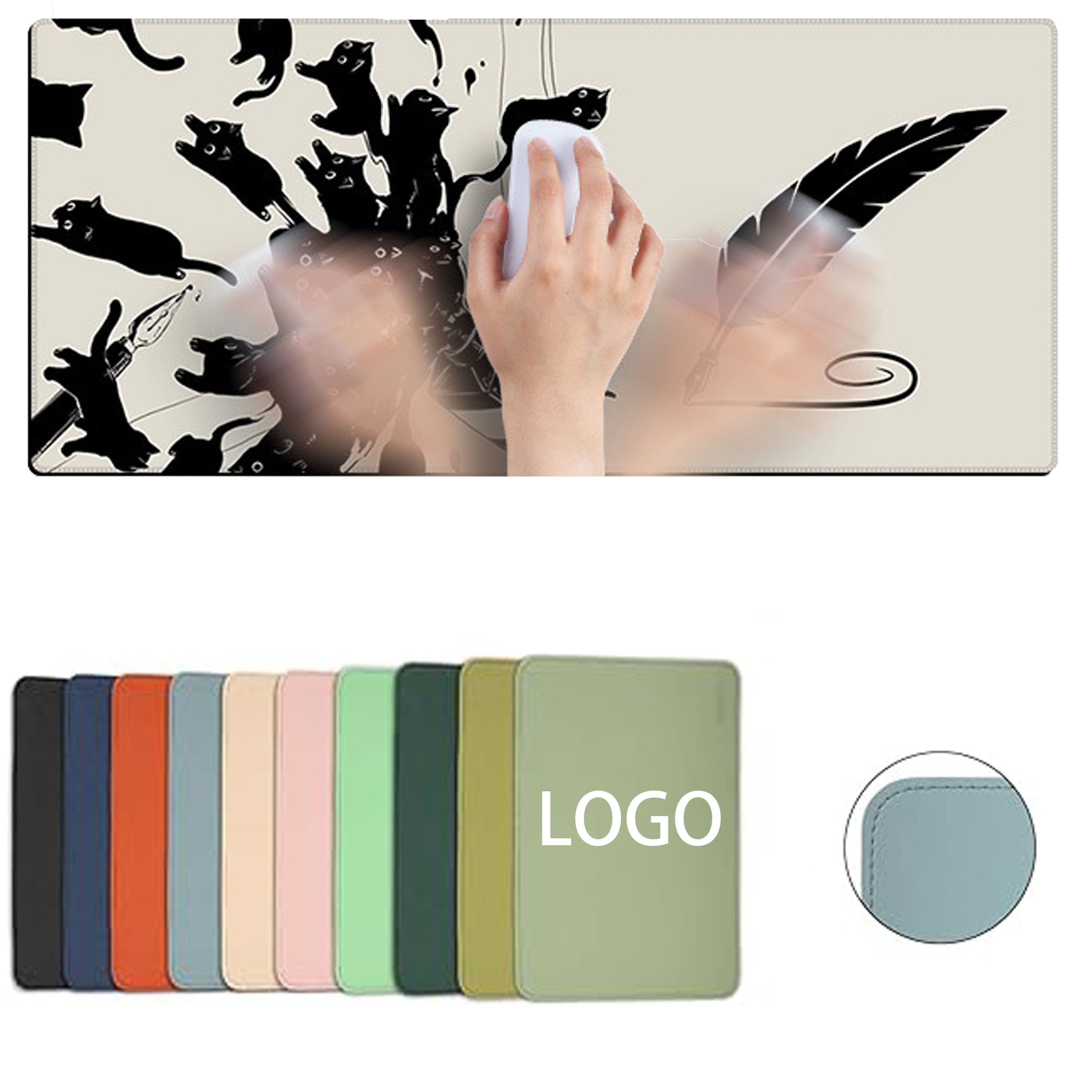 Customizable Pu Leather Office Smooth Mouse Pad