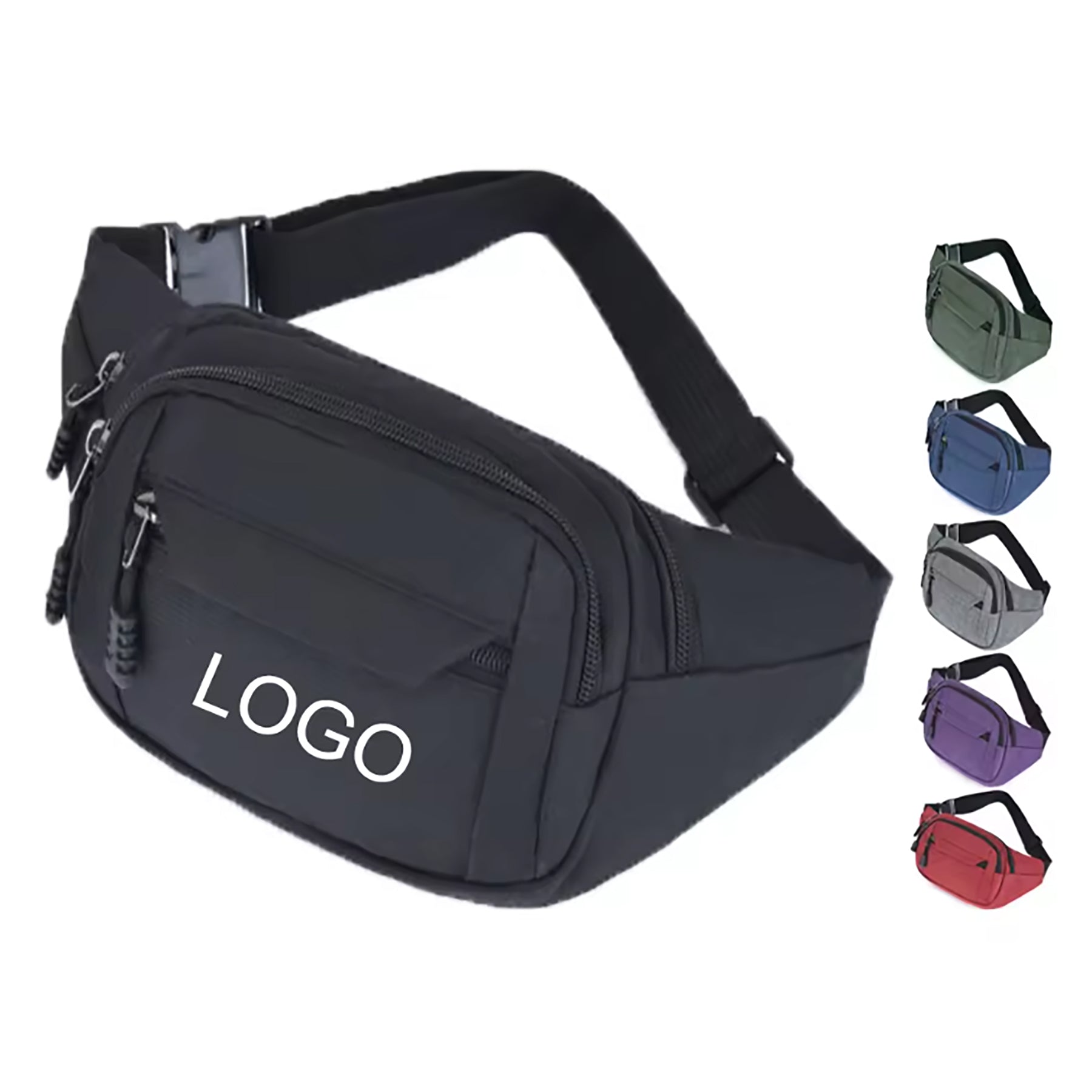 Polyester Hiking Waist Bag Plain Fanny Pack