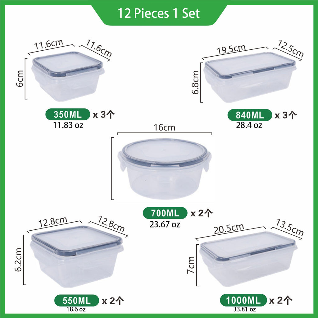 Fresh-keeping Box 12 Pieces 1 Sets