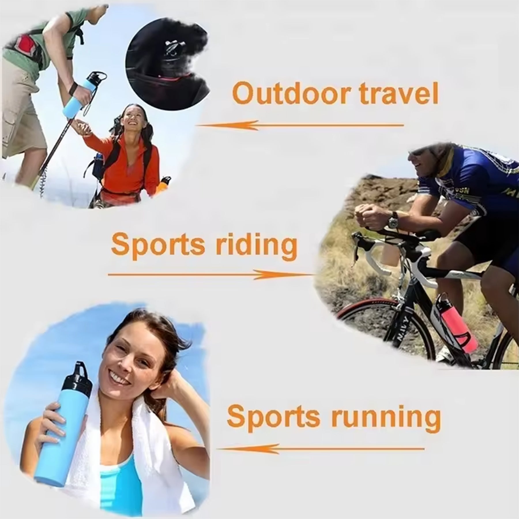 Reusable Drinking Water Bags Collapsable Water Bottles
