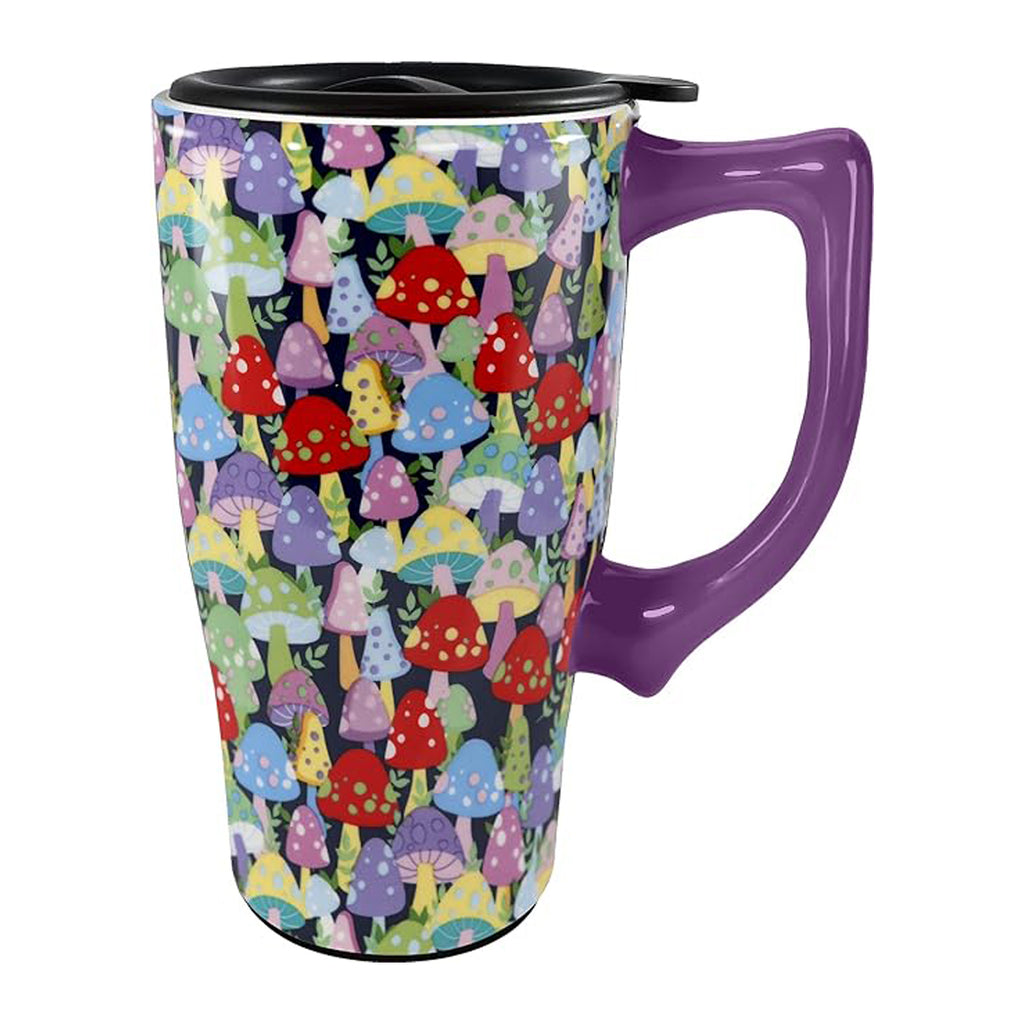 Ceramic Coffee Mug With Lid And Handle