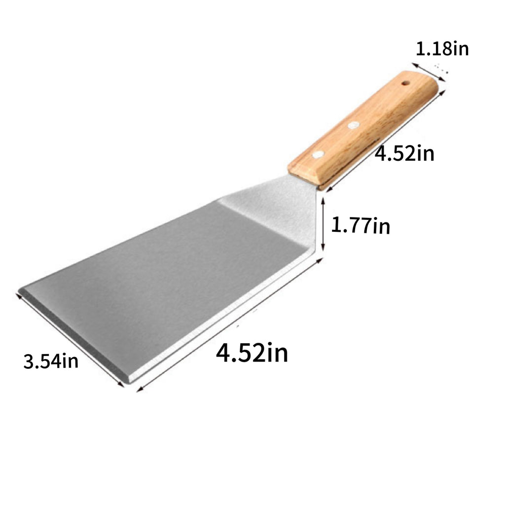 Tri-Edge Sharp Spatula with Oak Wood Handle
