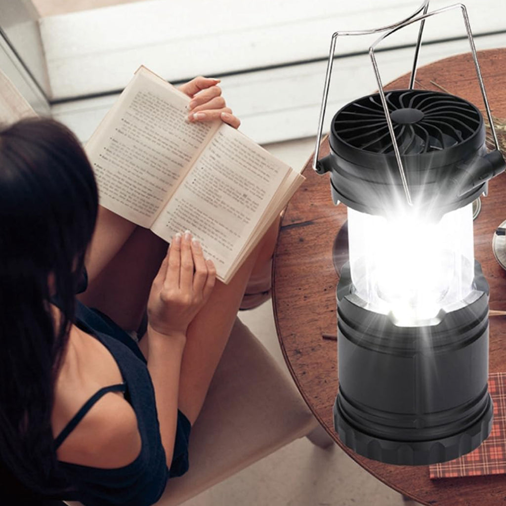 Rechargeable Dual Lantern Fan