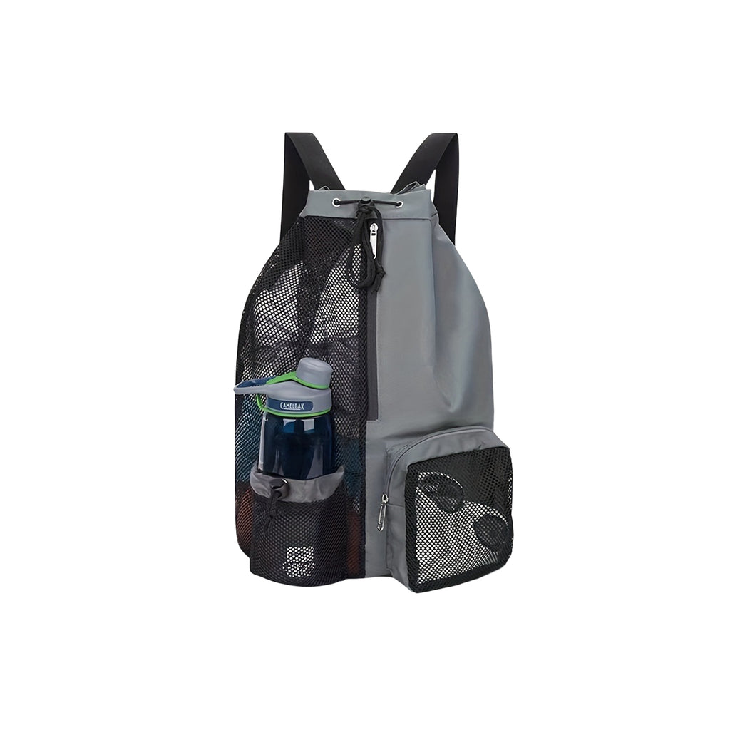 Mesh Drawstring Swim Bag With Wet Pocket For Beach
