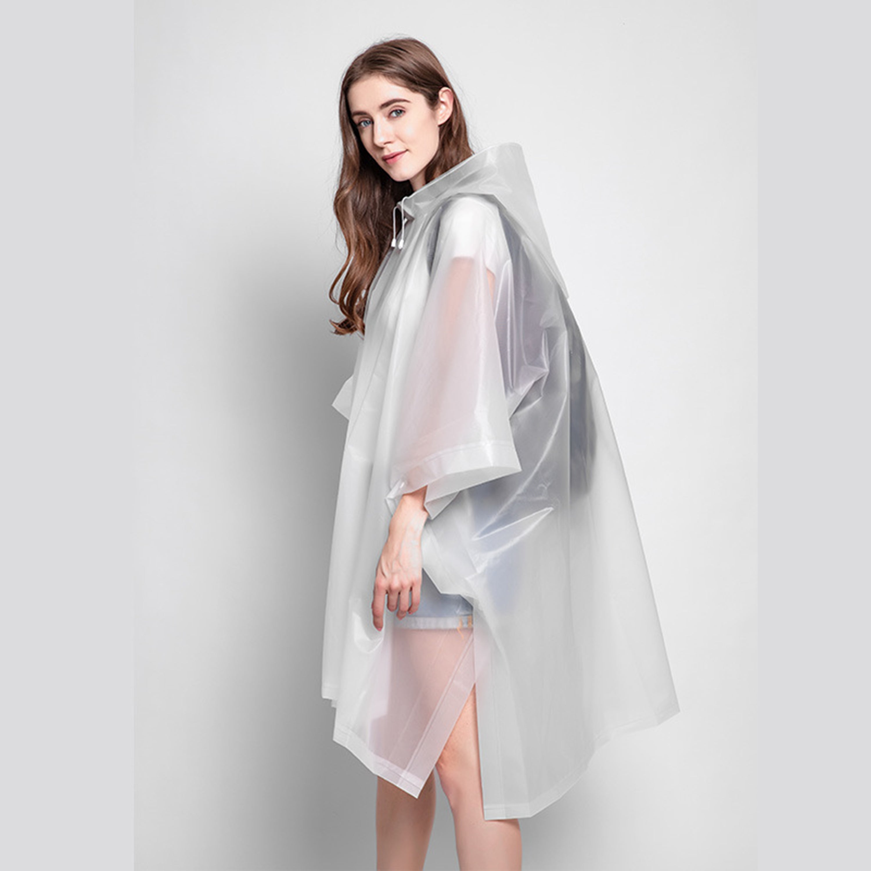 Elegant Rain Poncho For Trendy Outdoor Wear