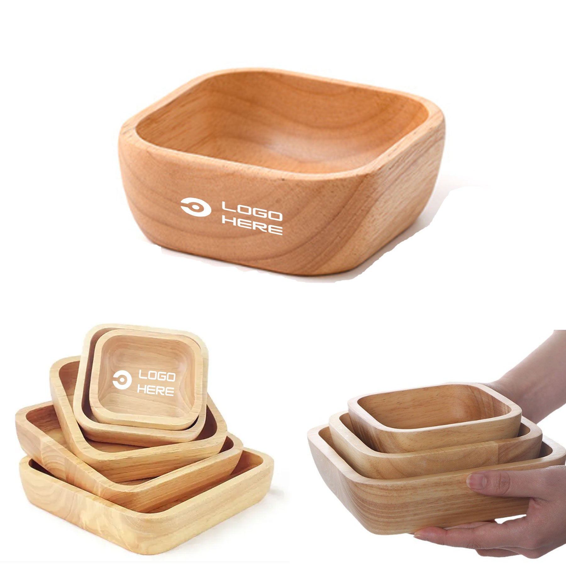 Square Wood Bowl
