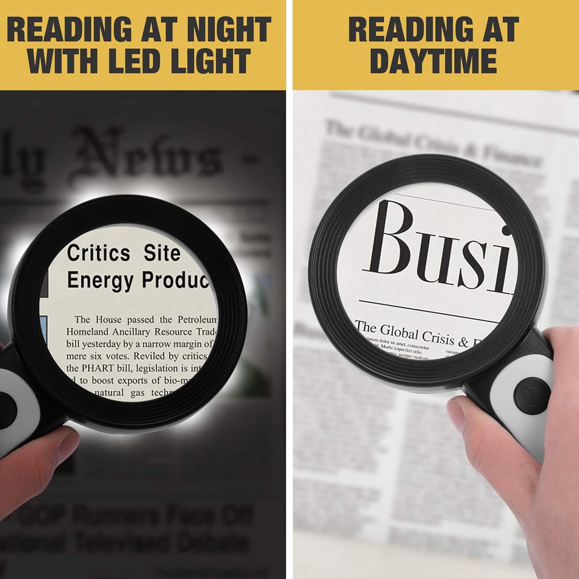 30X Magnifying Glass with Light