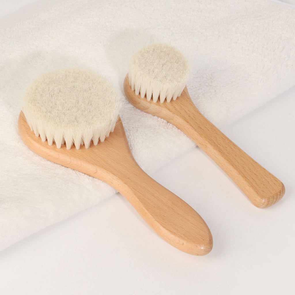 Baby Bathing Wool Brush