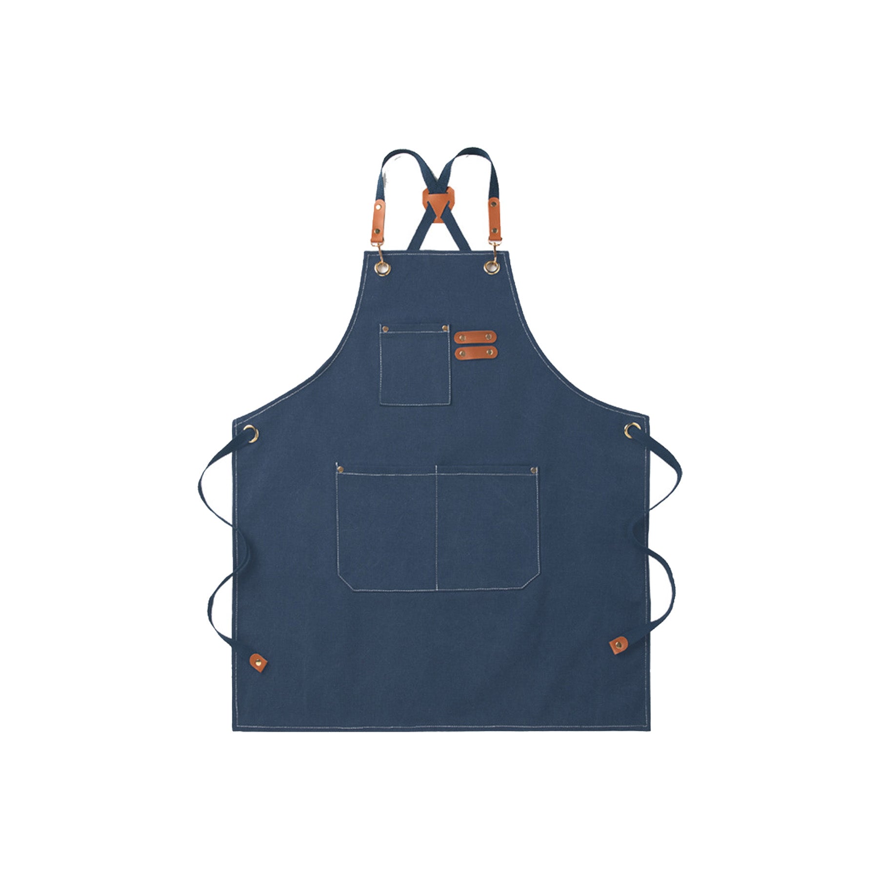 Durable Canvas Apron With Adjustable Straps And Pockets