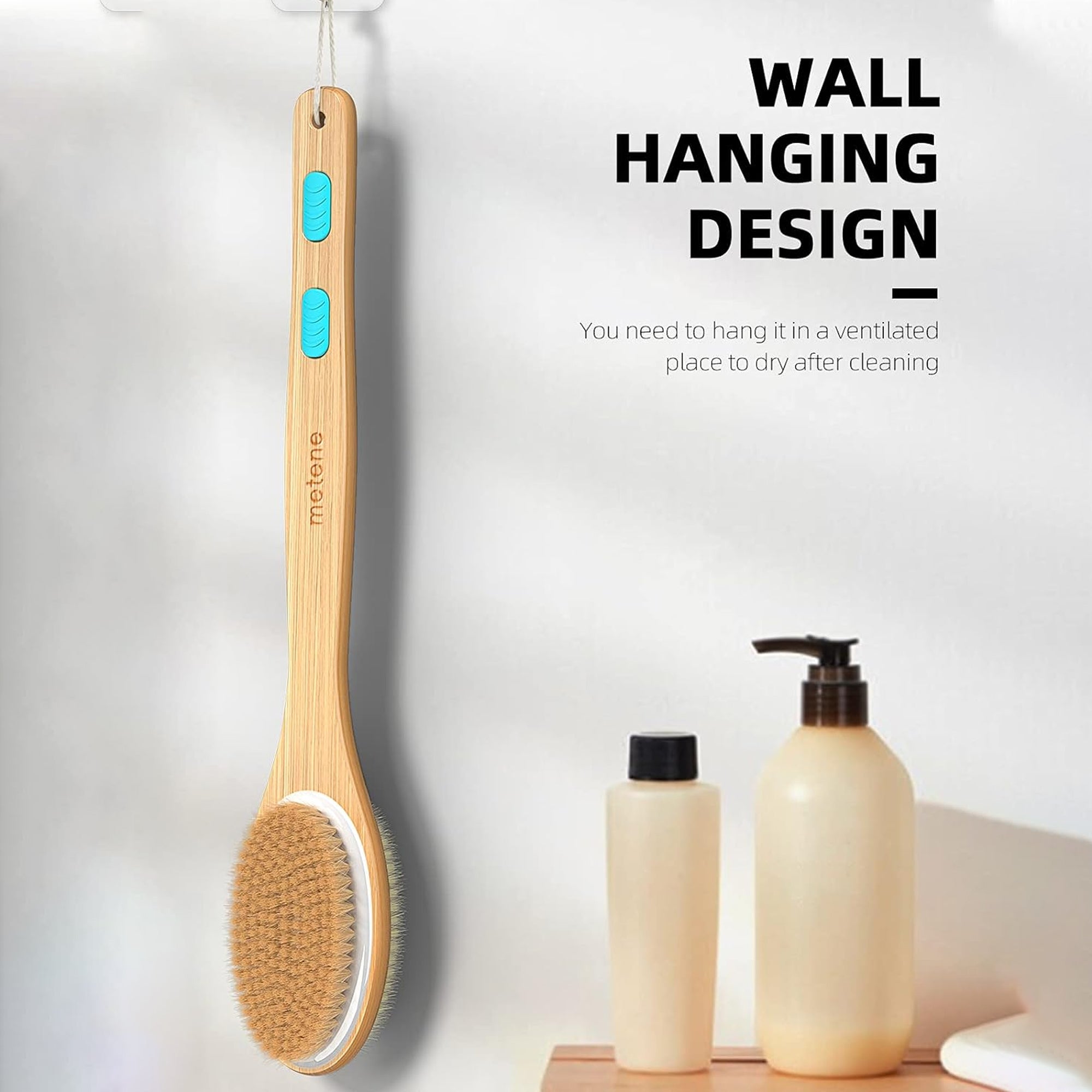 Long-Handled Dual-Sided Bath Brush